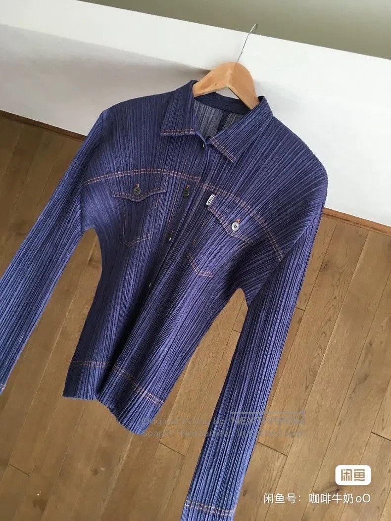 Issey Miyake Issey Miyake Denim Coat Size L / US 10 / IT 46 - 2 Thumbnail