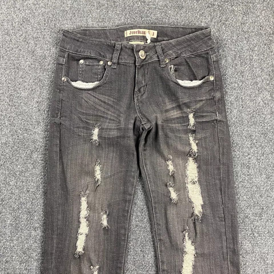 Judy Blue Judy Blue Jeans Women's 1 Charcoal Wash Straight Leg Cotton Size 26" / US 2 / IT 38 - 2 Thumbnail