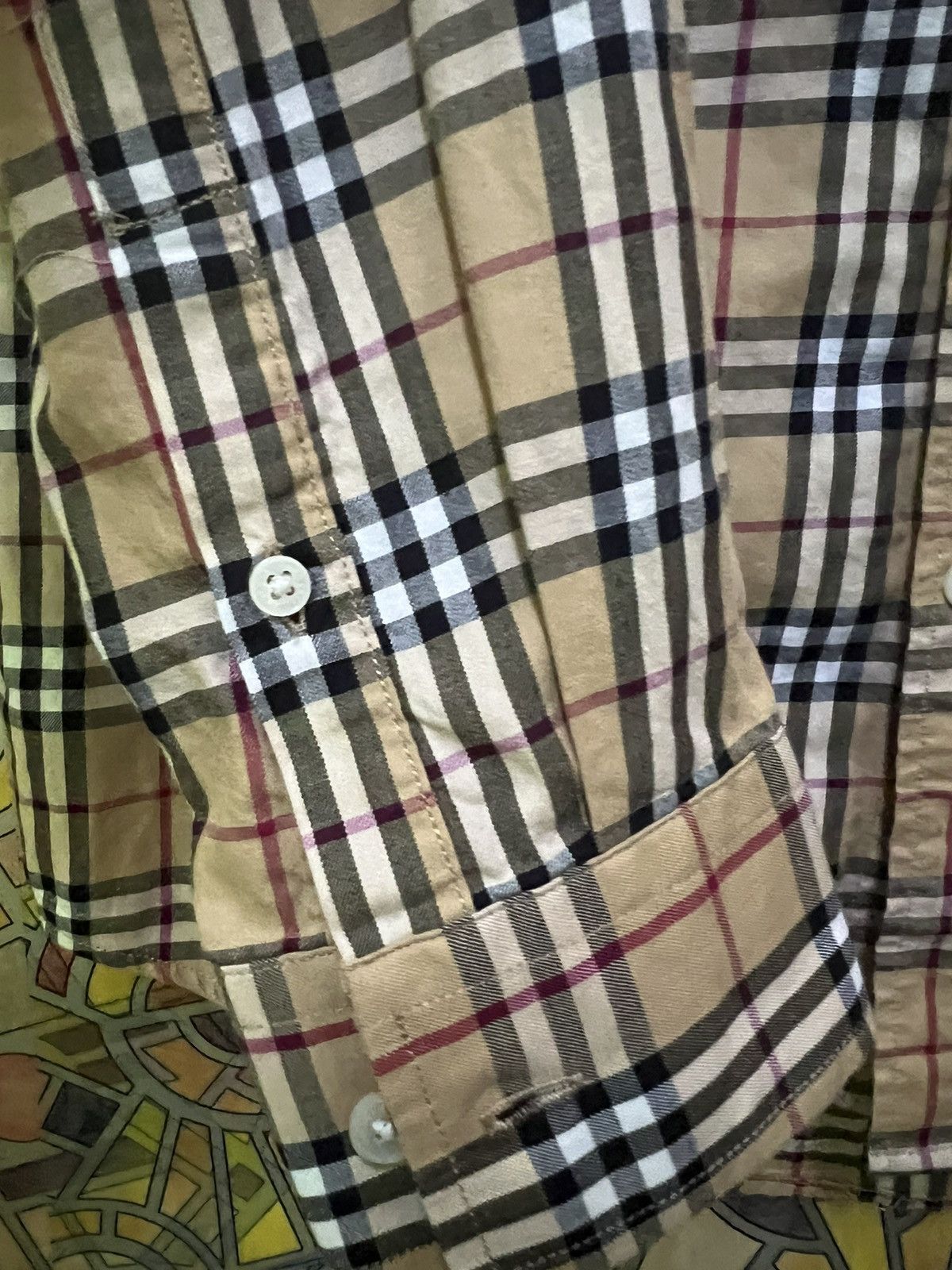 Burberry Burberry Somerton Nova Check Long Sleeve Shirt Men's Small Size US M / EU 48-50 / 2 - 16 Thumbnail