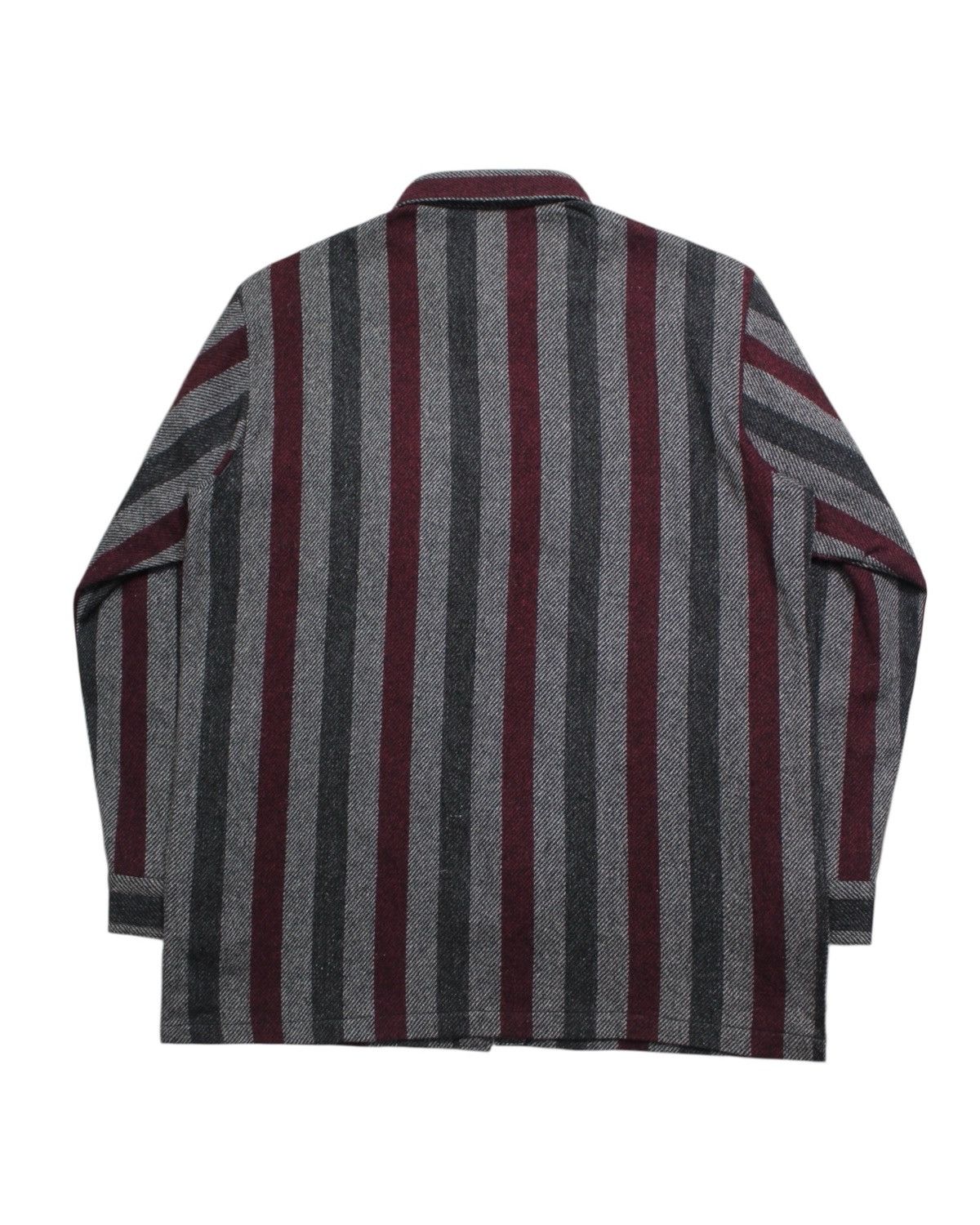 Vintage 1990S GINREI WOOL BLEND STRIPED SHIRT Size US L / EU 52-54 / 3 - 4 Thumbnail