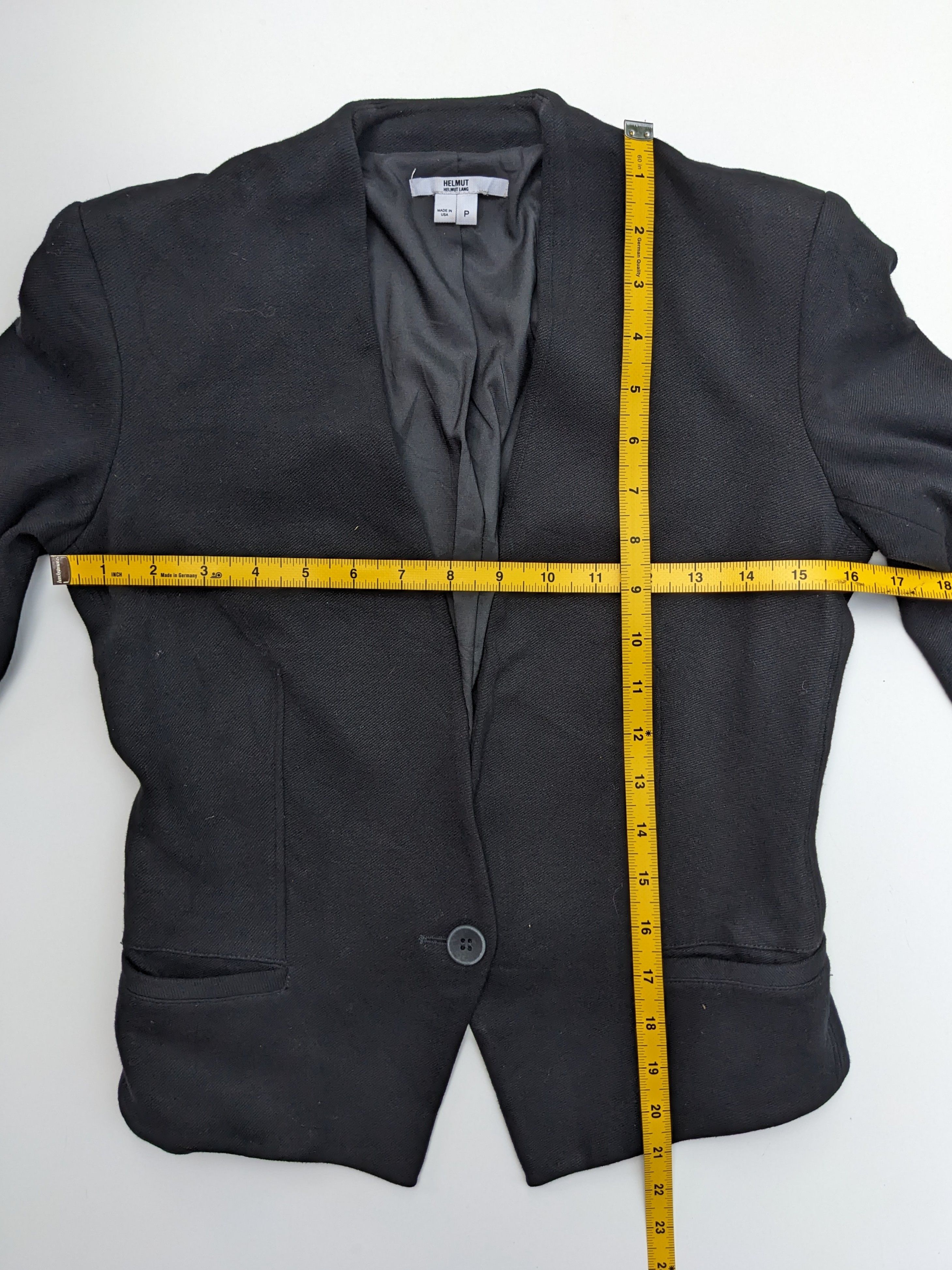 Helmut Lang Helmut Lang black blazer Size S / US 4 / IT 40 - 9 Thumbnail
