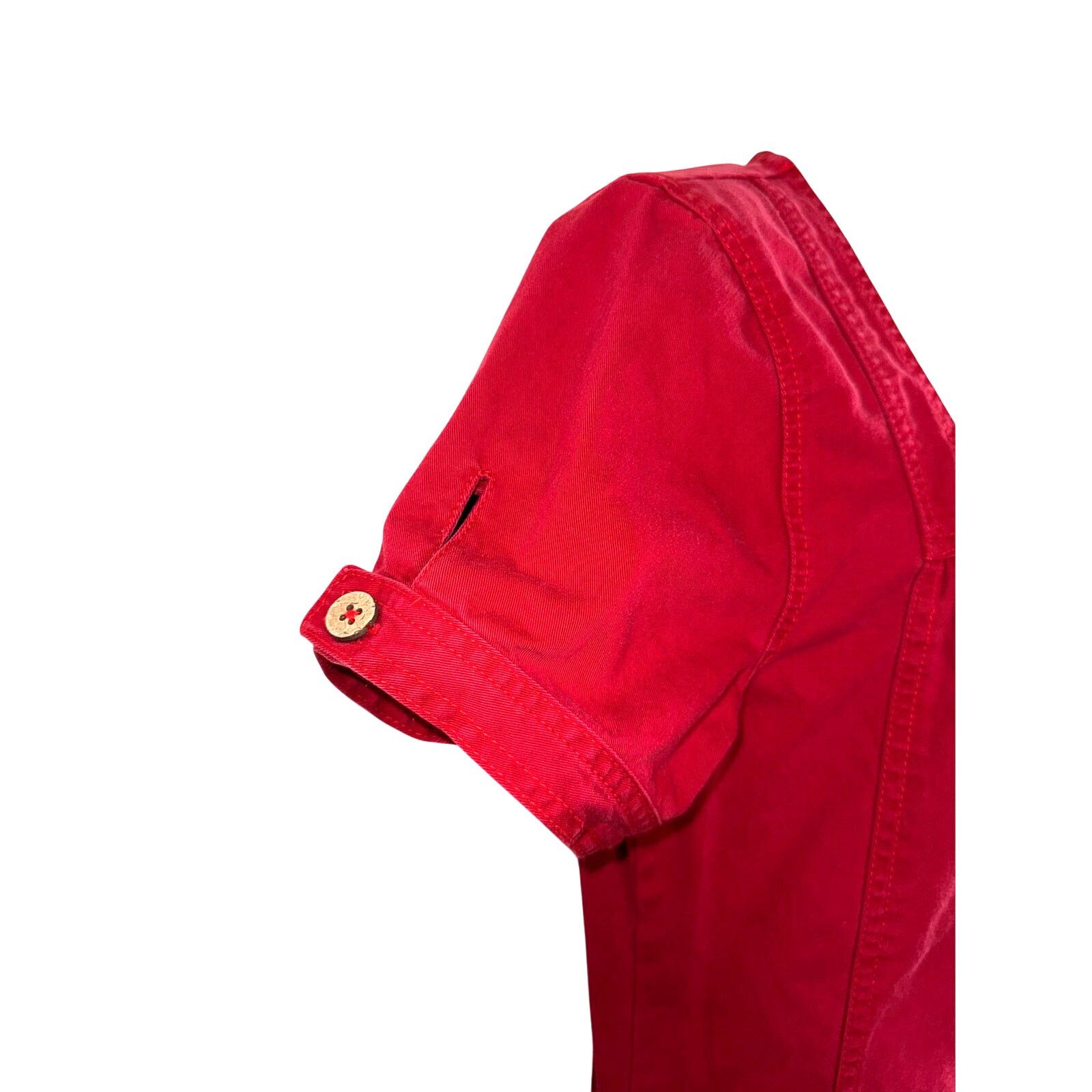 Vintage True Vintage 90s Vicki Wayne Red Denim Dress Size Small Size S / US 4 / IT 40 - 4 Thumbnail