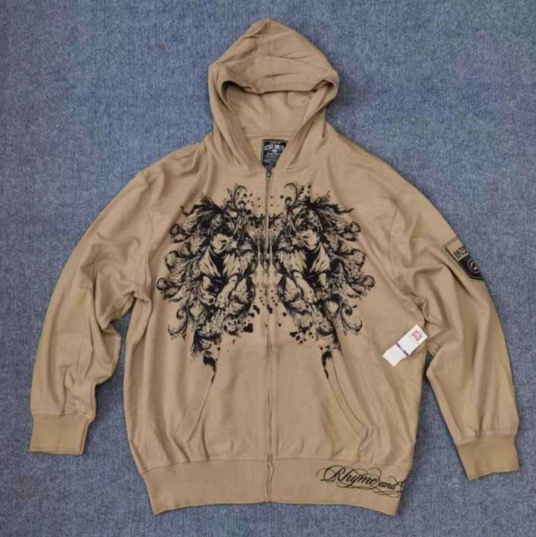Ecko Unltd. ecko unltd grunge printed zipup hoodie Size US XXL / EU 58 / 5 - 1 Thumbnail