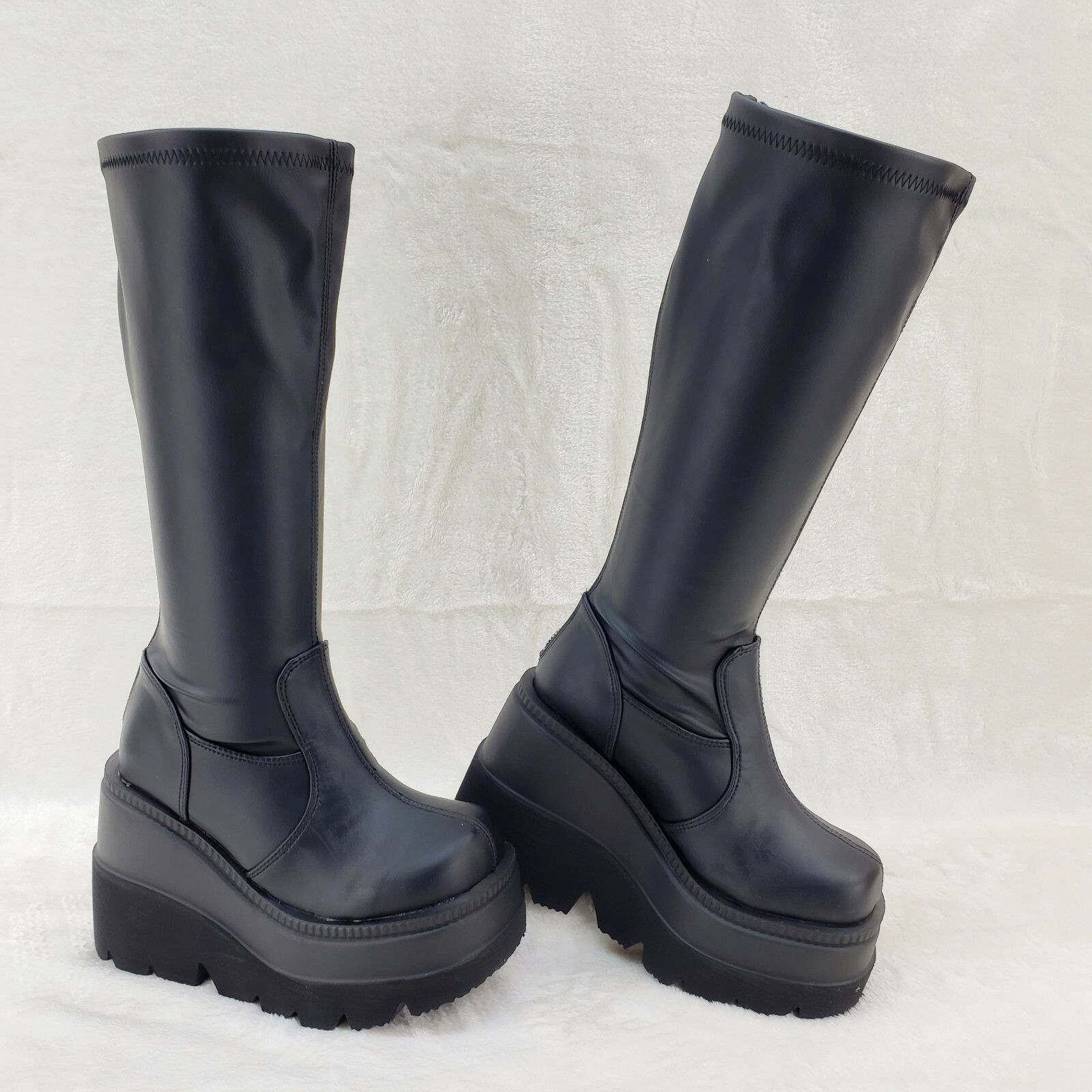 Other Shaker 65WC Wide Calf Stretch Matte Platform 4.5" Wedge Heel Size US 6 / IT 36 - 1 Thumbnail