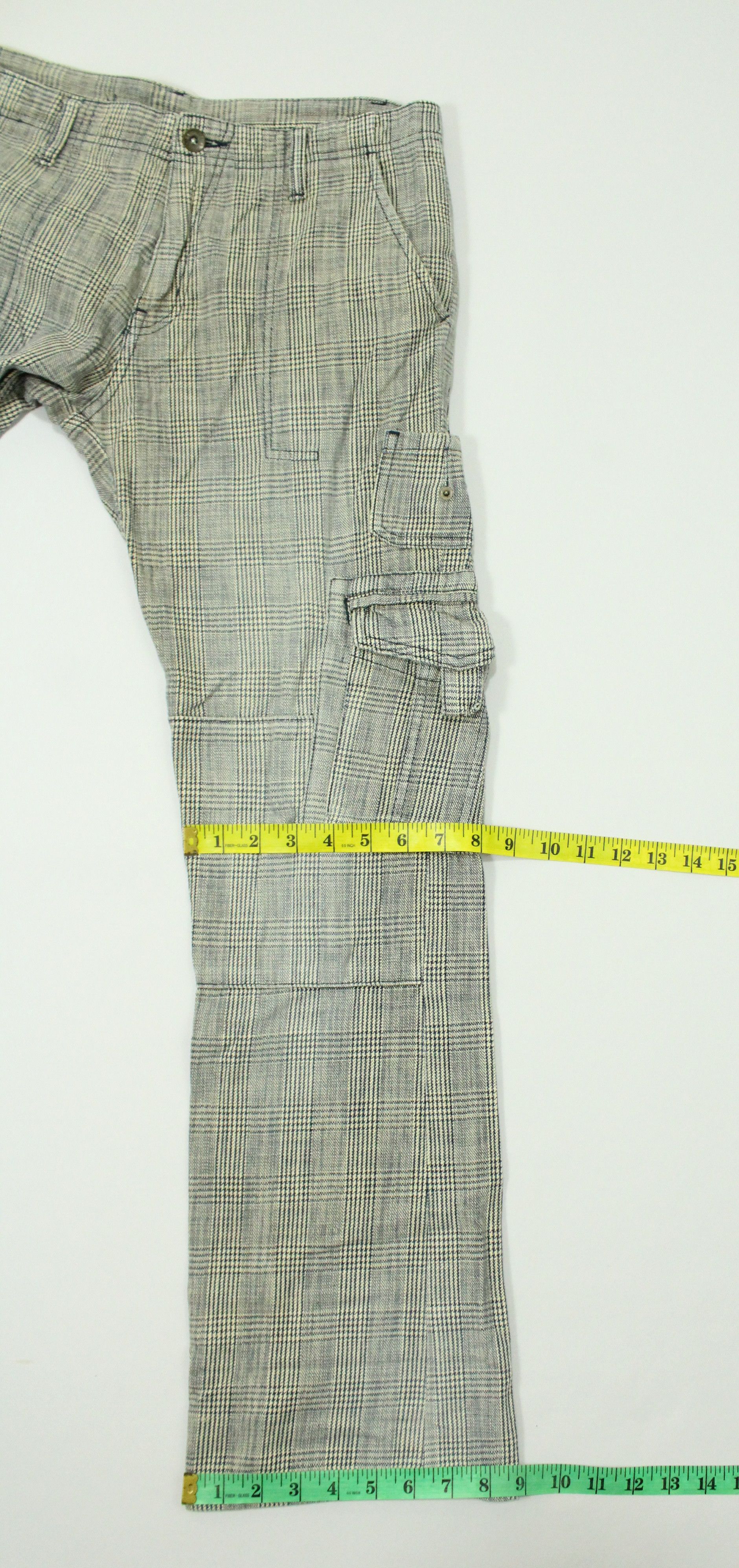 semanticdesign SEMANTIC DESIGN Pants Tactical Cargos Plaid Woven Rare Size US 31 - 20 Thumbnail