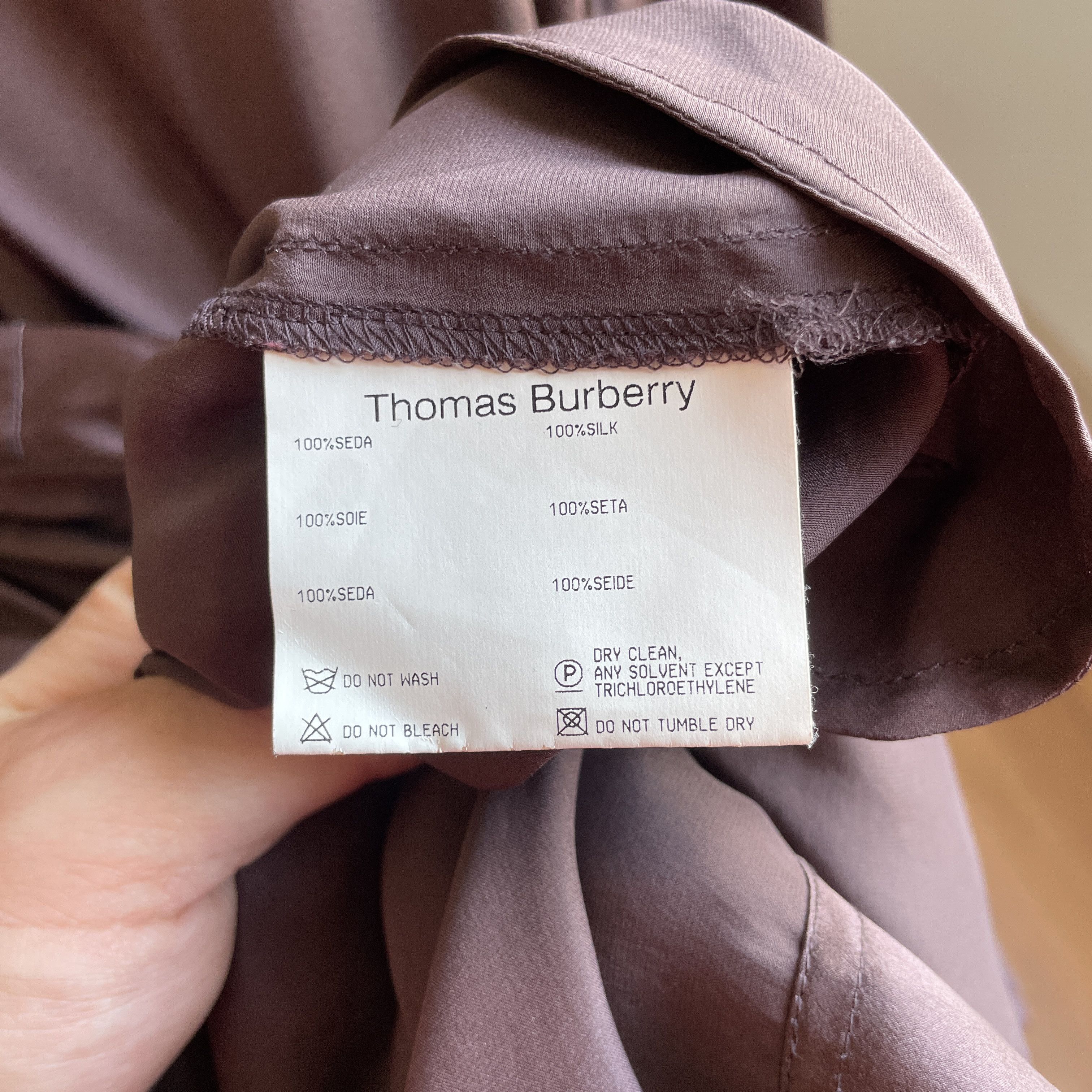 Burberry Thomas Burberry Melish Belt Silk Midi Shirt Dress Size S Size S / US 4 / IT 40 - 14 Thumbnail