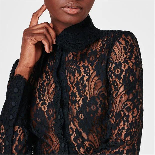 Dolce & Gabbana o1g2r1mq1024 Lace Shirt in Black Size XS / US 0-2 / IT 36-38 - 5 Thumbnail
