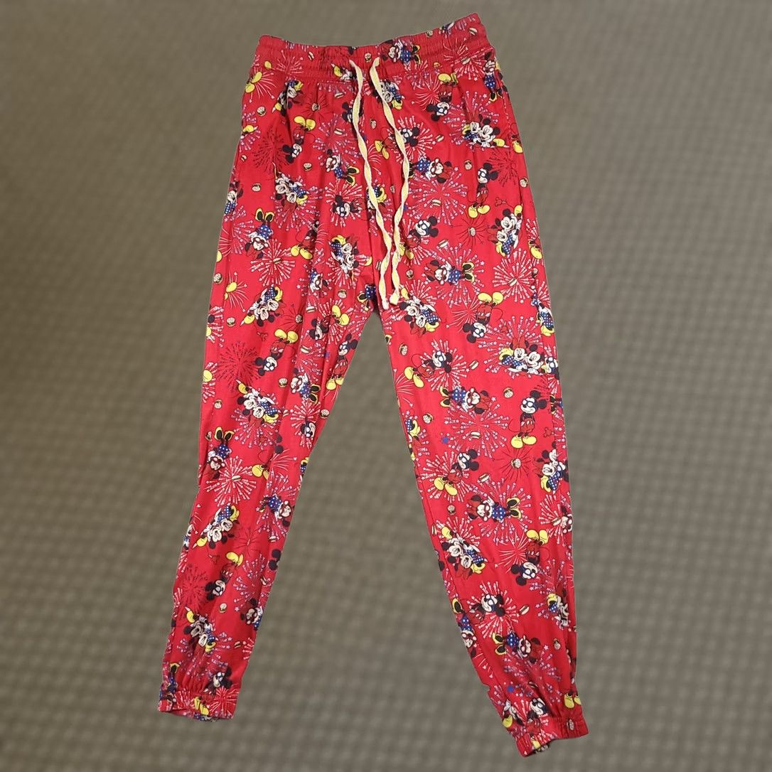 Disney VINTAGE? Disney Mickey Minnie Mouse Pajama Pants Fleece Red Women’s Size Small Size 28" / US 6 / IT 42 - 1 Thumbnail