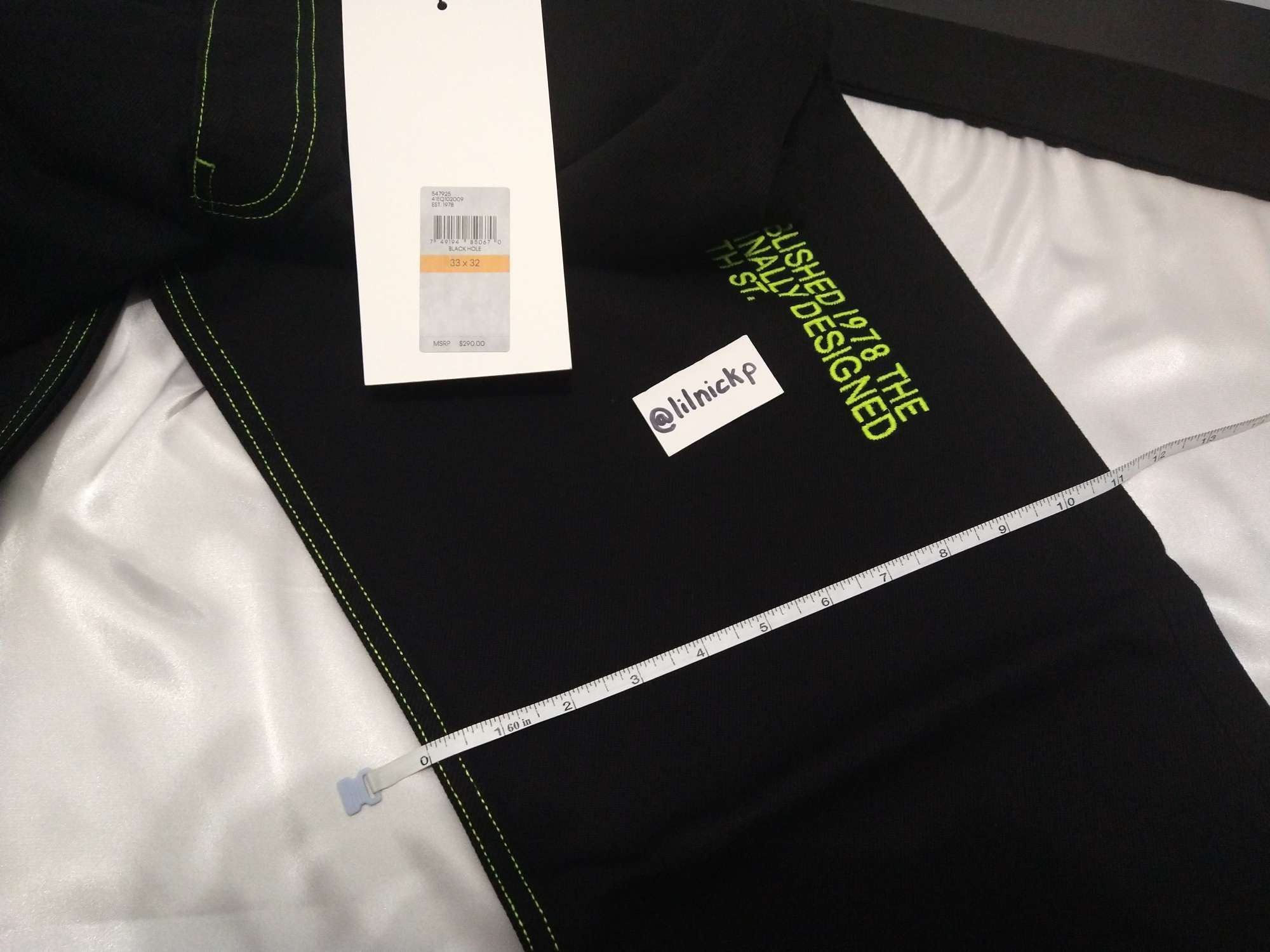 Calvin Klein 205W39NYC EST. 1978 Baggy Black Hole Jeans Size US 33 - 10 Thumbnail