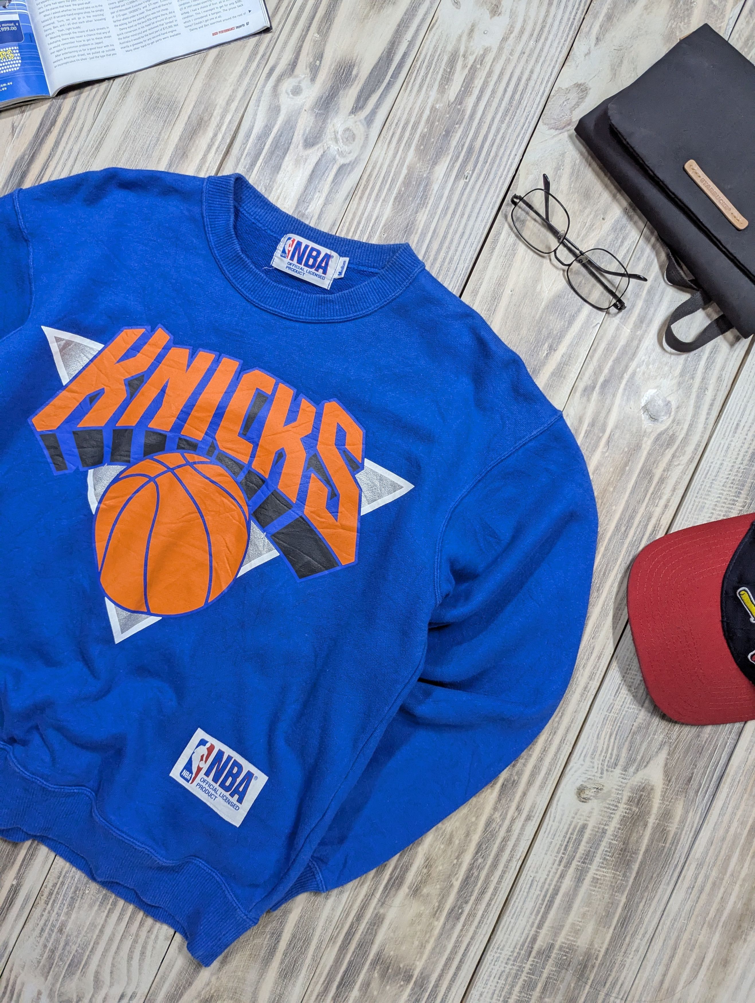NBA NBA Official Knicks Team Crewneck/Sweatshirt Jacket Size US M / EU 48-50 / 2 - 2 Thumbnail