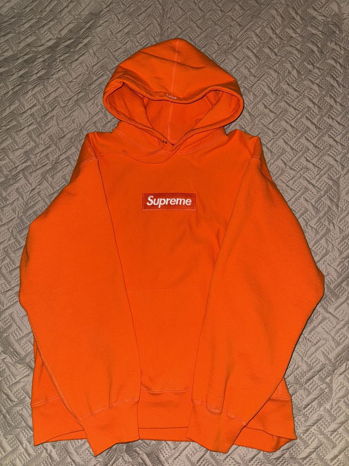 Supreme Peach Box Logo Hoodie | Grailed