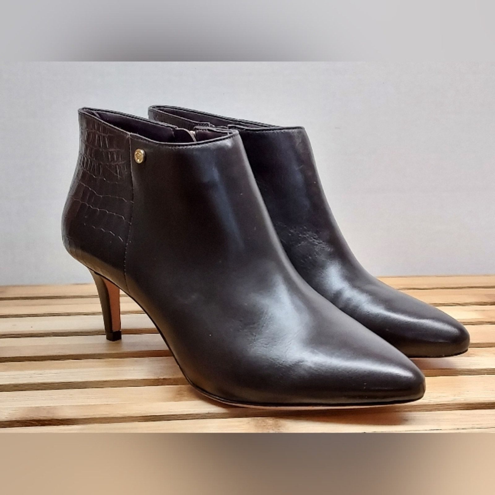 Other Antonio Melani Womens Black Heeled Ankle Boots Size 8.5 Size US 8.5 / IT 38.5 - 1 Thumbnail