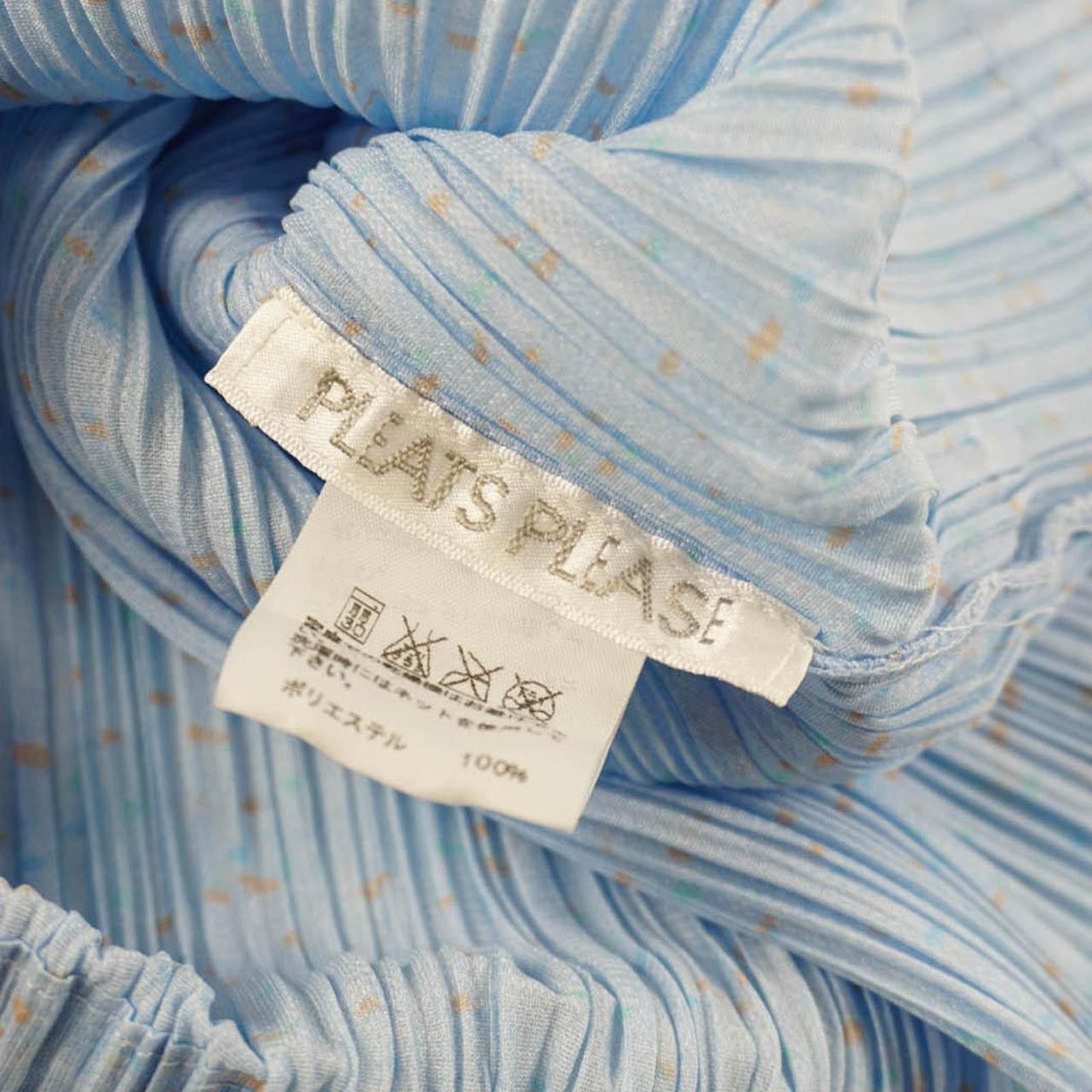 Issey Miyake (M) PLEATS PLEASE by ISSEY MIYAKE Pastel Blue Top Size M / US 6-8 / IT 42-44 - 3 Thumbnail