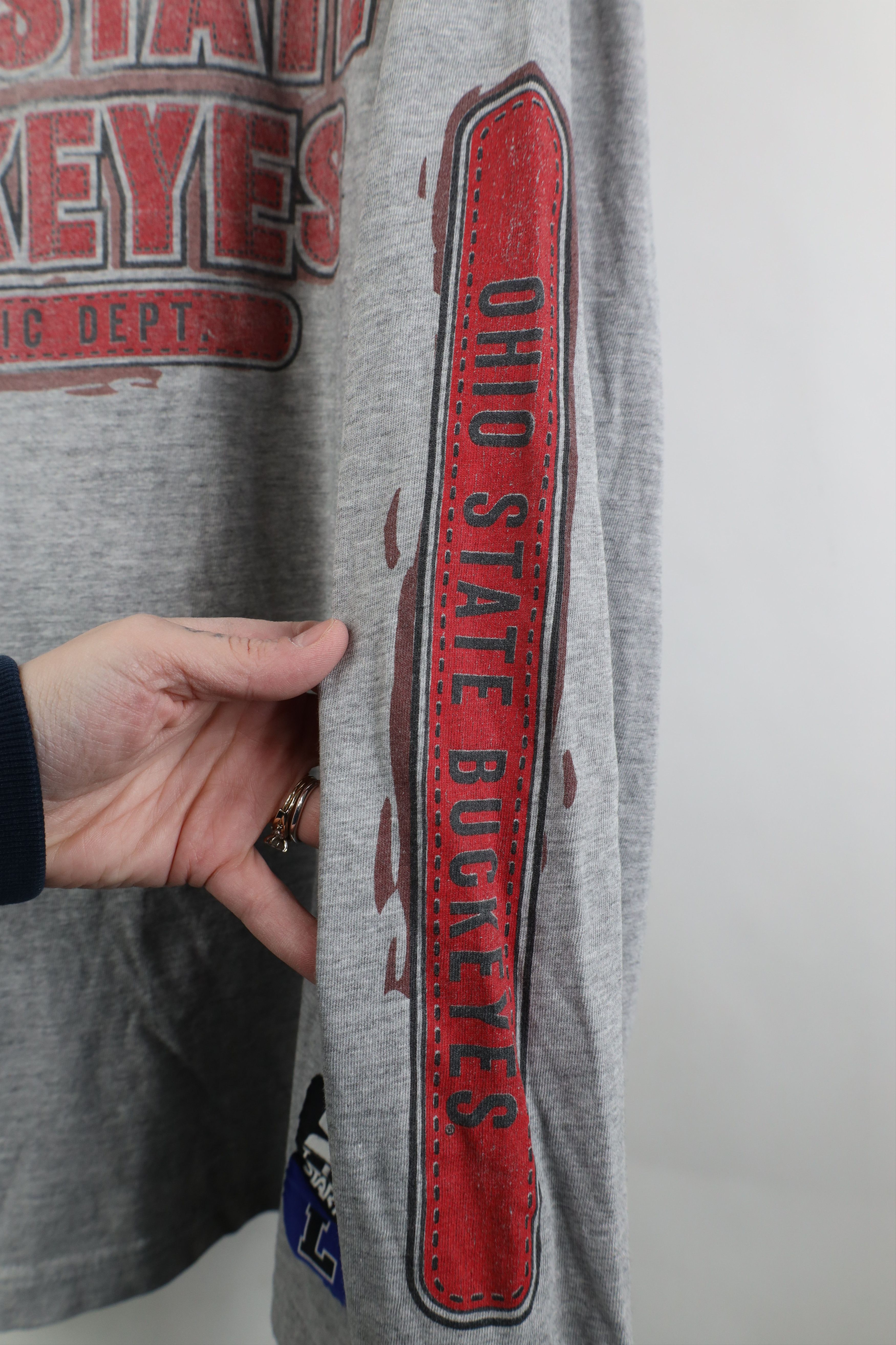 Starter Vintage 90s Starter Ohio University Long Sleeve T-Shirt Size US L / EU 52-54 / 3 - 7 Thumbnail