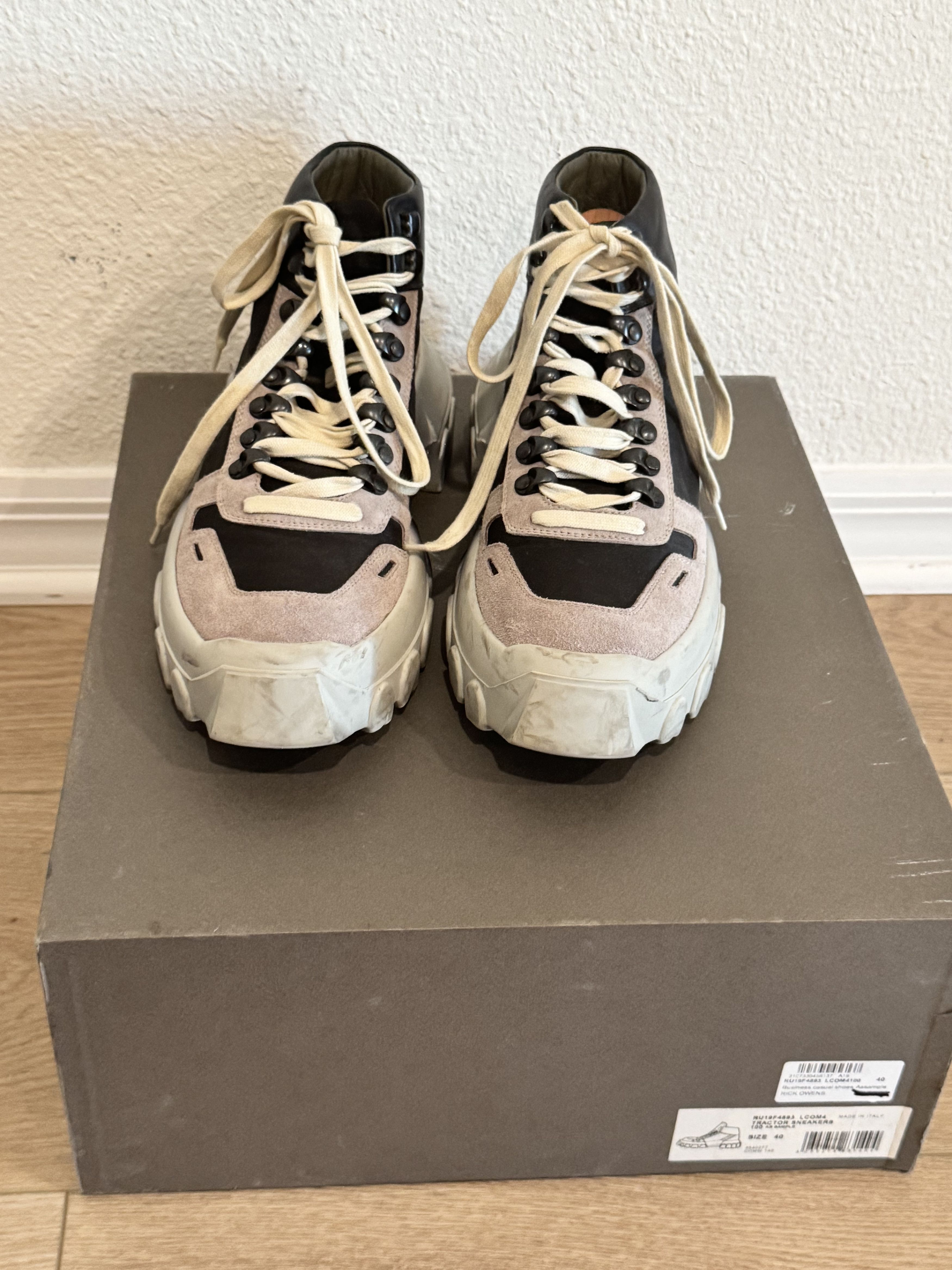 Rick Owens RICK OWENS LARRY LACE UP TRACTOR SNEAKERS Size US 7 / EU 40 - 2 Thumbnail