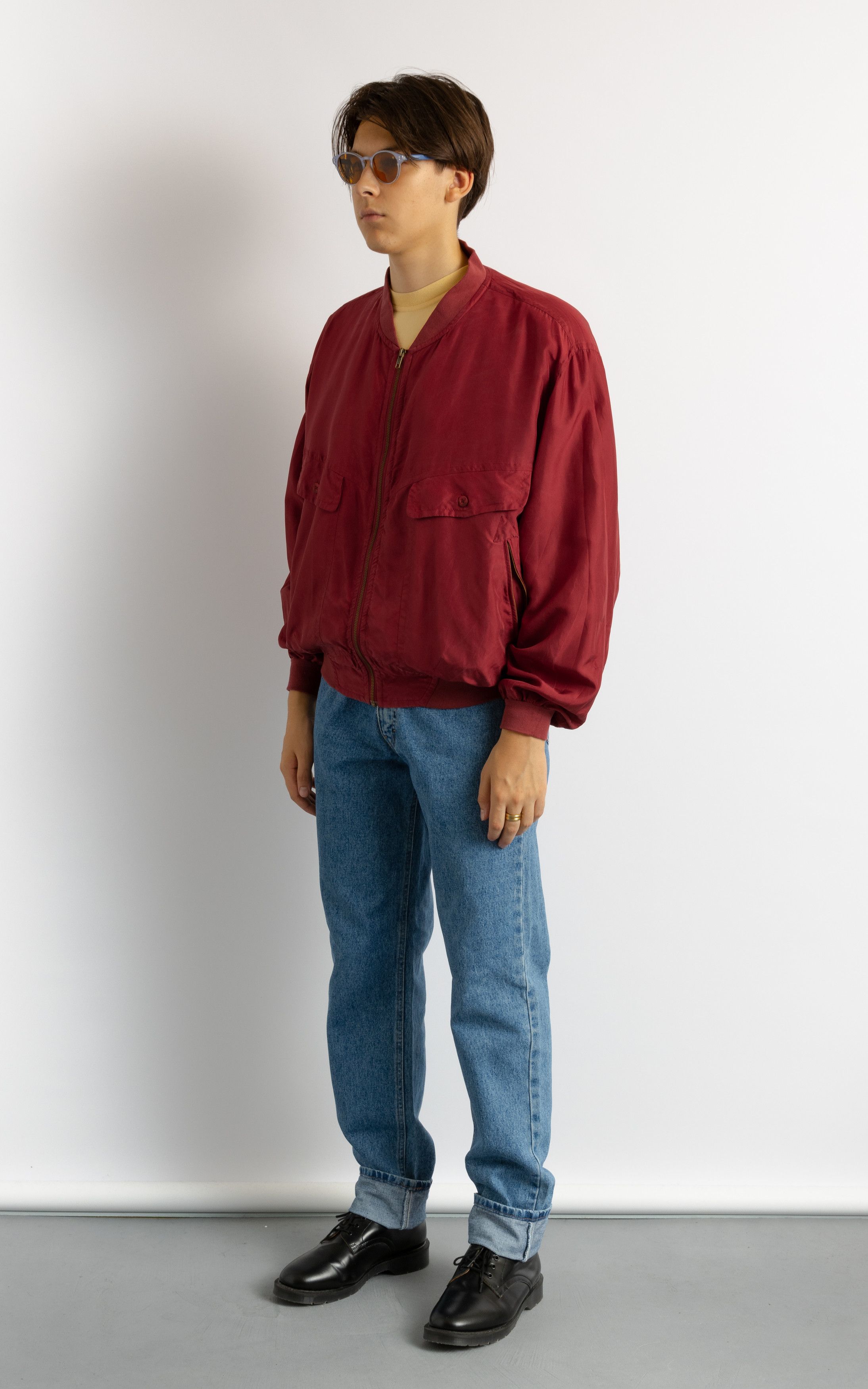Vintage Silk Vintage Oldschool Full Zip Bomber Jacket 8736 Size US S / EU 44-46 / 1 - 2 Thumbnail