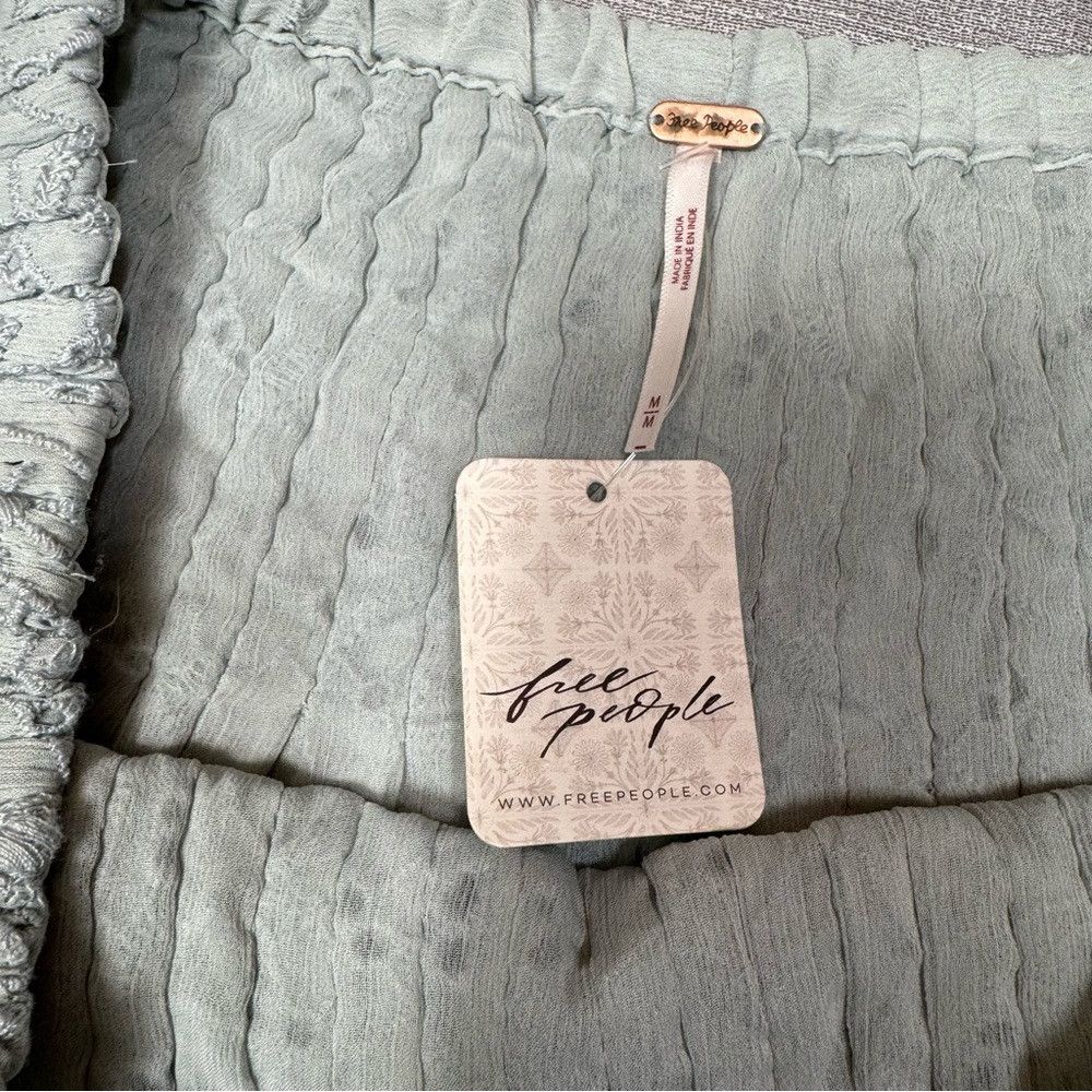 Free People NWT New Free People Sanderson Midi Sky Gray Skirt Size M Size 32" / US 10 / IT 46 - 5 Thumbnail