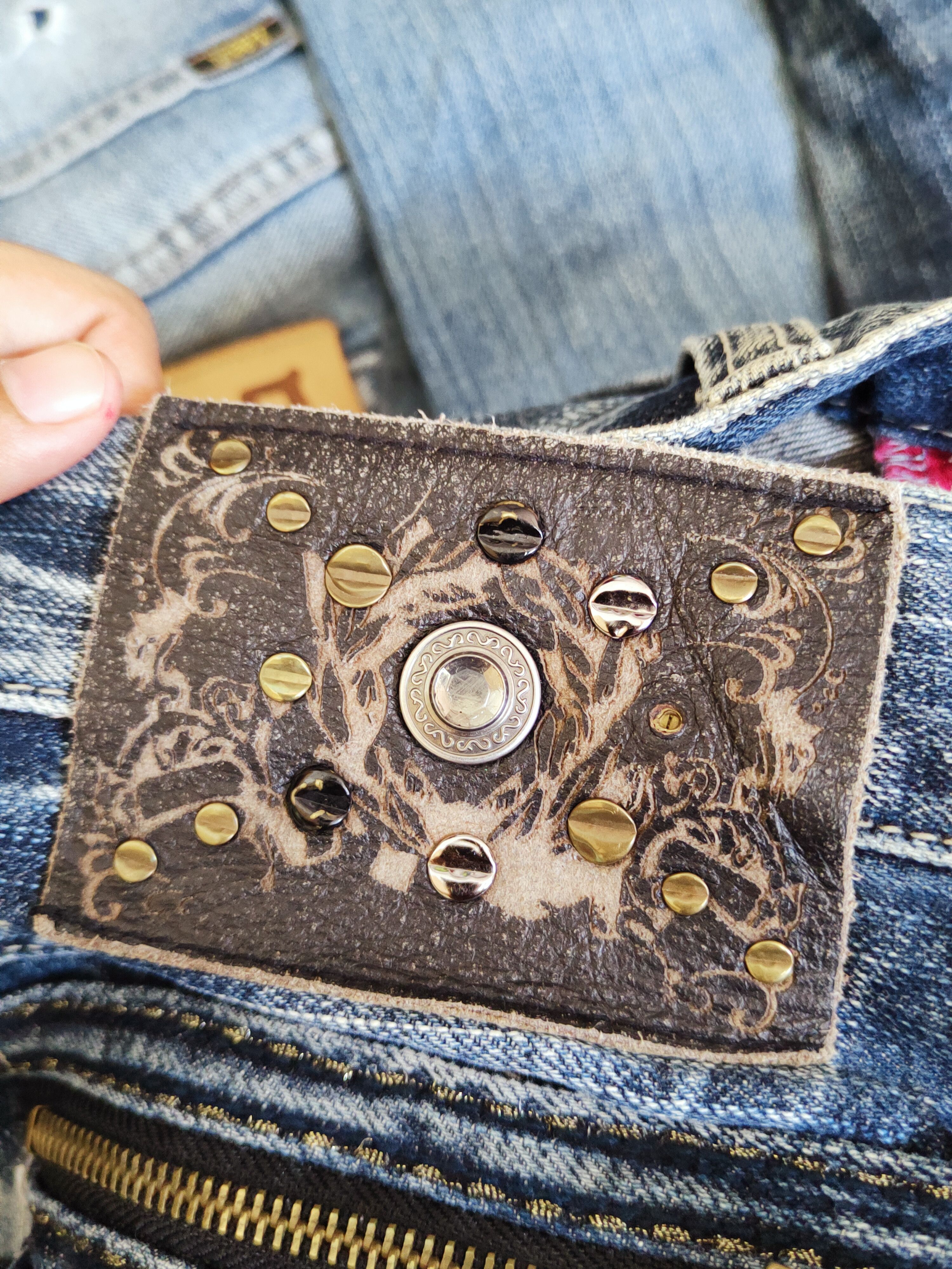 Japanese Brand Villand Dark Blue Distressed Ripped Jeans #W656 Size US 32 / EU 48 - 14 Thumbnail