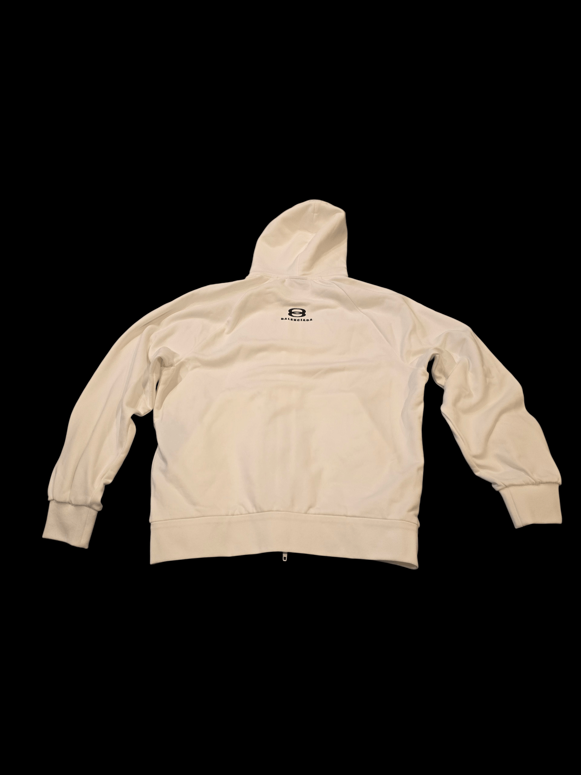 Balenciaga Zip-up Hoodie White - Large - Unisex Size US L / EU 52-54 / 3 - 3 Thumbnail