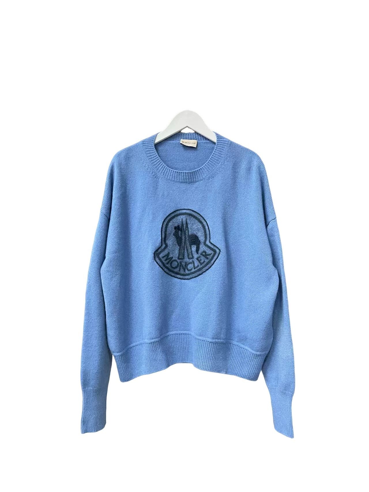 Moncler Moncler Felt Logo Patch Sweater Size M Size US M / EU 48-50 / 2 - 1 Thumbnail