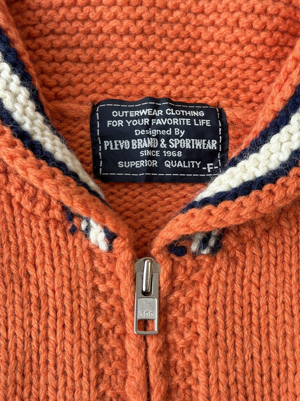 Japanese Brand Vintage Plevo Knit Zipper Baseball Jacket Size US M / EU 48-50 / 2 - 5 Thumbnail