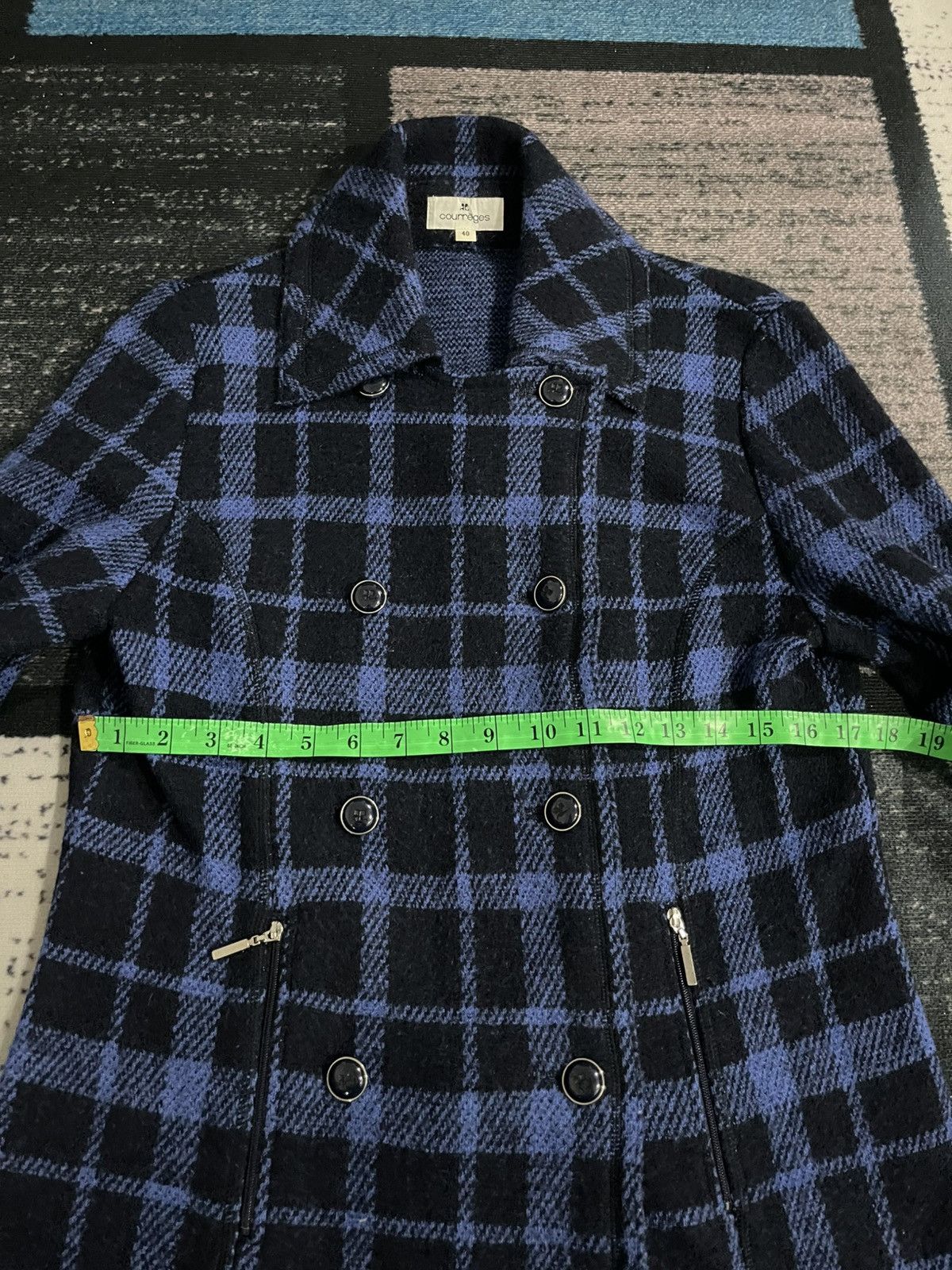 Courreges Vintage Courreges Plaid Wool Jacket Size S / US 4 / IT 40 - 13 Thumbnail