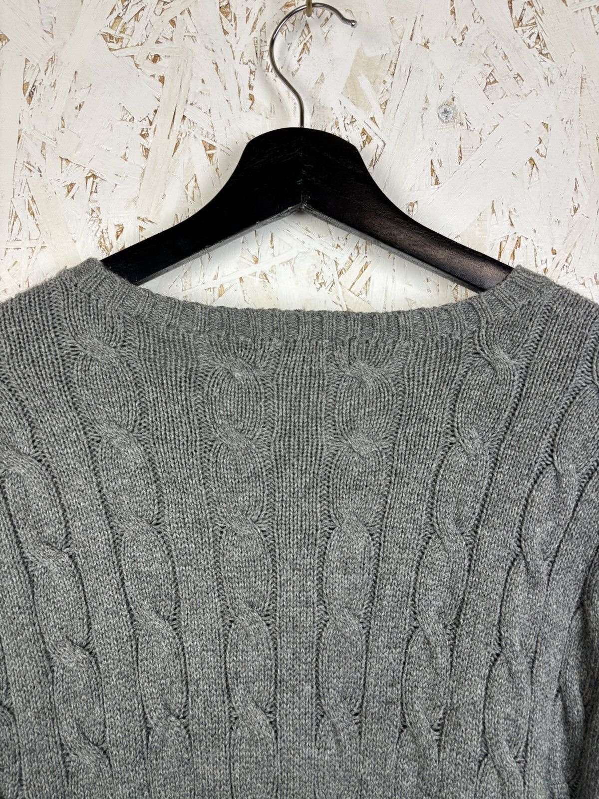 Polo Ralph Lauren Polo By Ralph Lauren Iconic Cable Knit Sweater Grey Size L Size US L / EU 52-54 / 3 - 6 Thumbnail