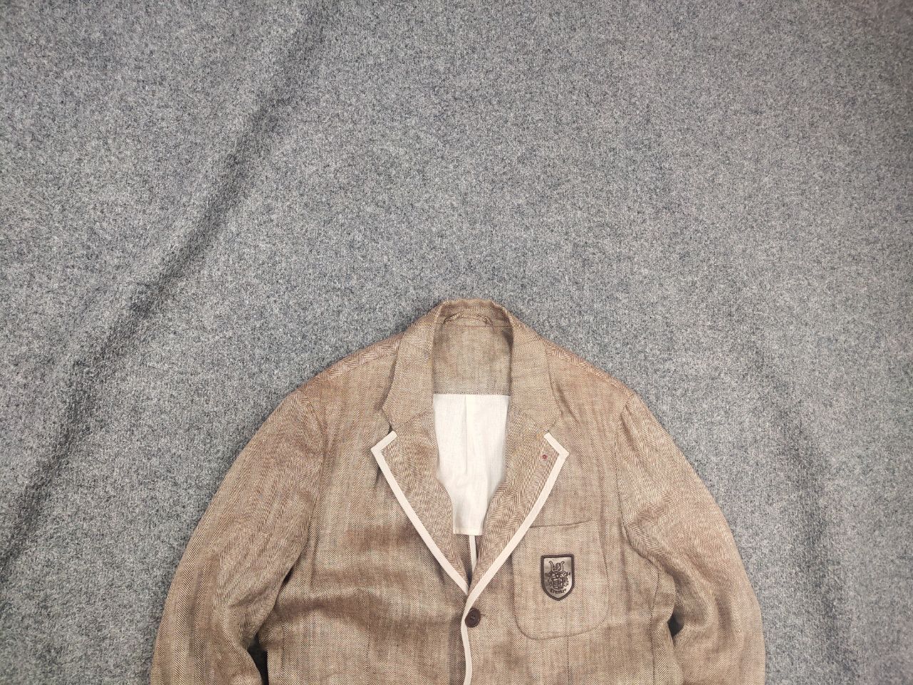 Other Luis Trenker Design textured hemp herringbone Blazer Jacket Size US L / EU 52-54 / 3 - 1 Thumbnail