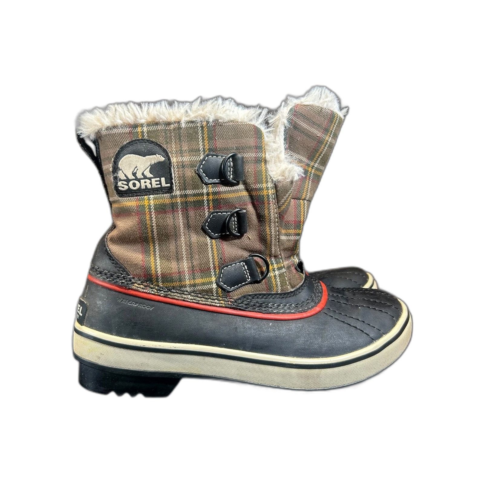 SOREL Sorel Women's 7 Snow Duck Boots Tartan Plaid Fur Lined Water Size US 7 / EU 40 - 3 Thumbnail