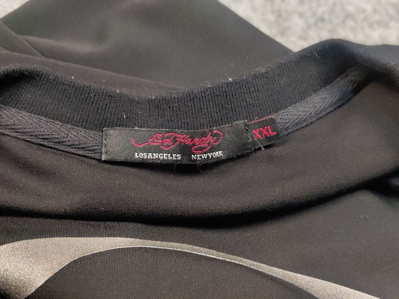 Ed Hardy × Vintage Vintage Ed Hardy los Angeles Black Skeleton Logo Sweatshirt Size US XL / EU 56 / 4 - 14 Thumbnail