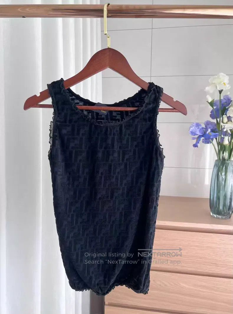 Fendi Fendi Black Double F Printed Vest Size S / US 4 / IT 40 - 1 Thumbnail