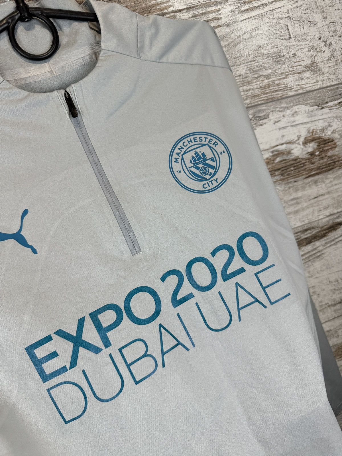Puma × Vintage Mens Vintage Puma Manchester City FC sweatshirt jersey Size US L / EU 52-54 / 3 - 4 Thumbnail