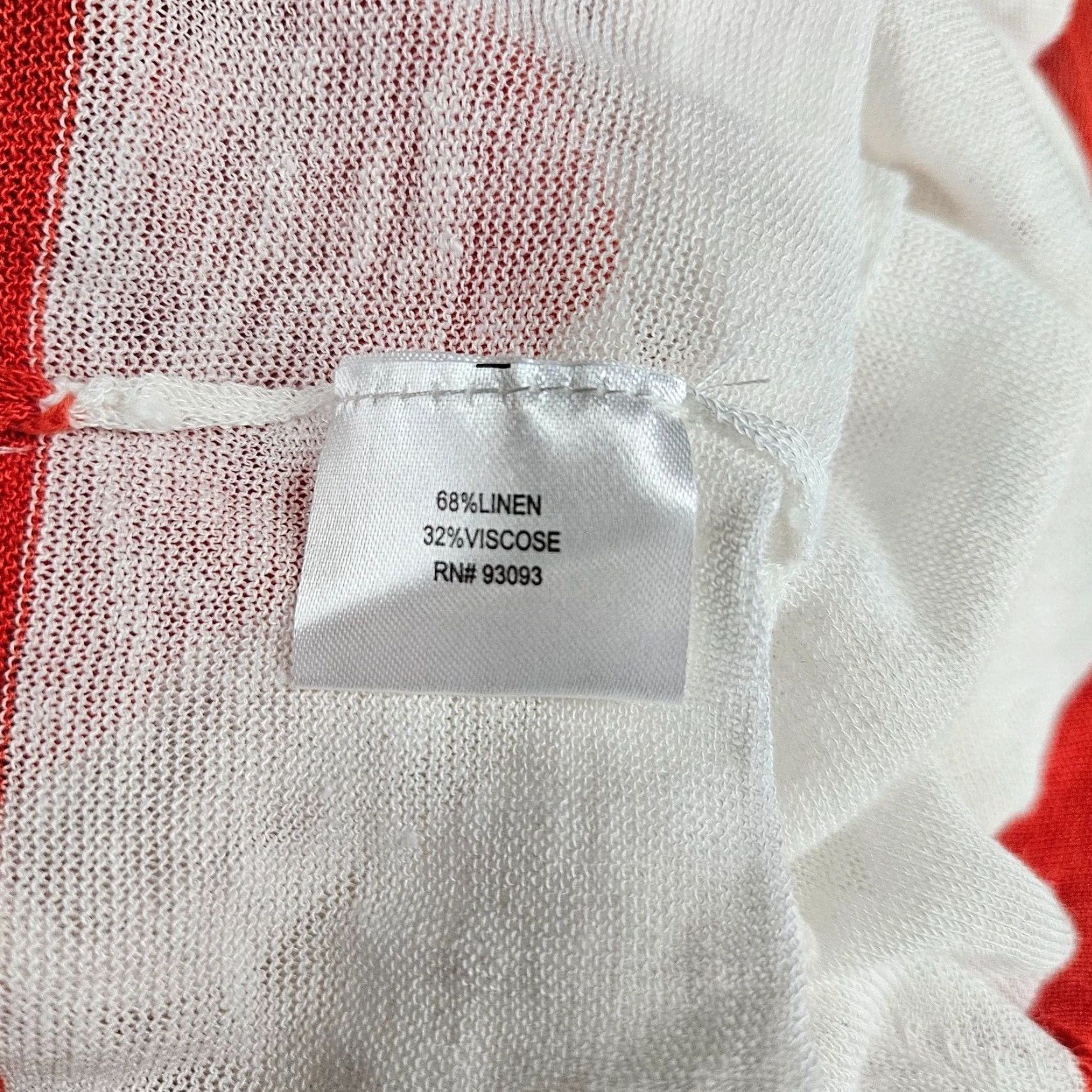 Vintage Tyler Boe Womens Blouse XL Red White Stripe Linen Blend Long Sleeve Shirt Women XL Red White Stripe Linen Blend Size XL / US 12-14 / IT 48-50 - 5 Thumbnail