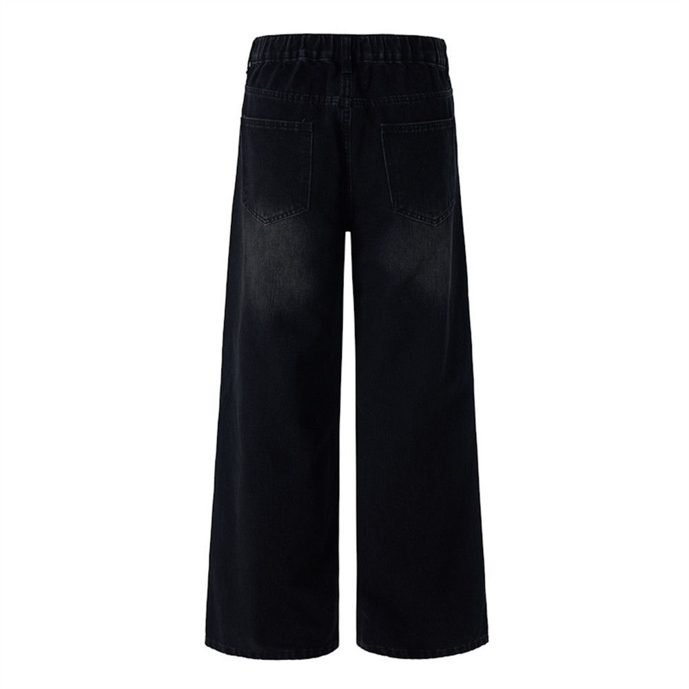 Japanese Brand Retro Men's Washed Casual Straight Leg Wide-Leg Jeans Size US 32 / EU 48 - 5 Thumbnail