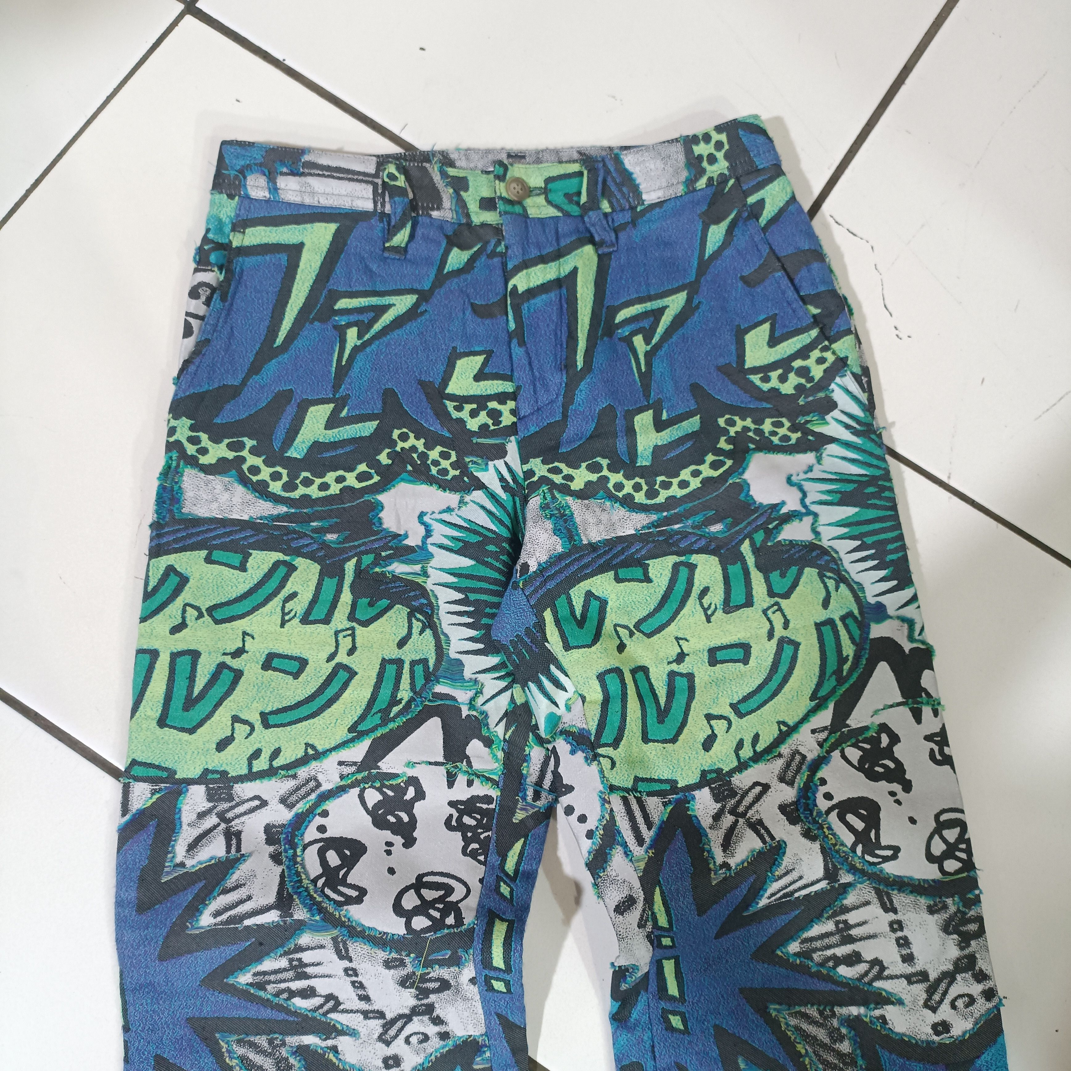 Issey Miyake RARE Issey Miyake pleats please Manga Patern Cotton Pants Size 28" / US 6 / IT 42 - 3 Thumbnail