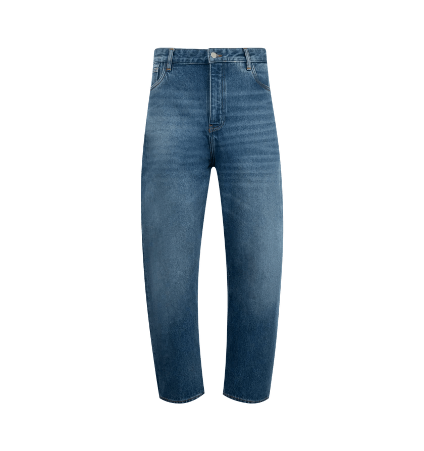 Studio Nicholson o1h1sh10525 Cropped Curved Leg Jeans in Blue Size US 34 / EU 50 - 1 Thumbnail