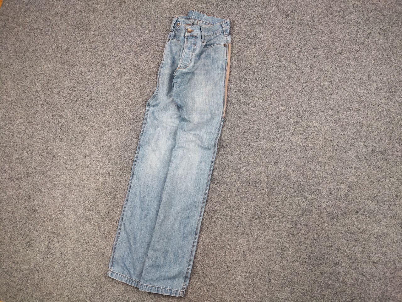 Sixty Vintage 90's Decauville x sixty Blue Patchwork Denim Jeans Size US 31 - 3 Thumbnail