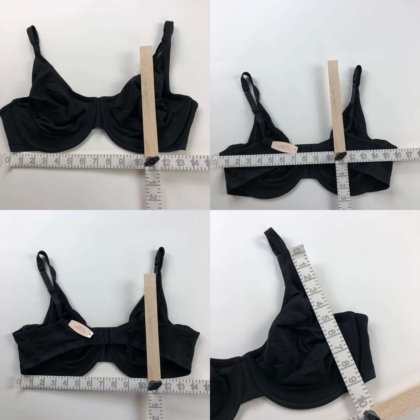Victoria's Secret Victoria's Secret Bra 40DD Cotton Underwire Unlined Black HS? Size ONE SIZE - 9 Thumbnail