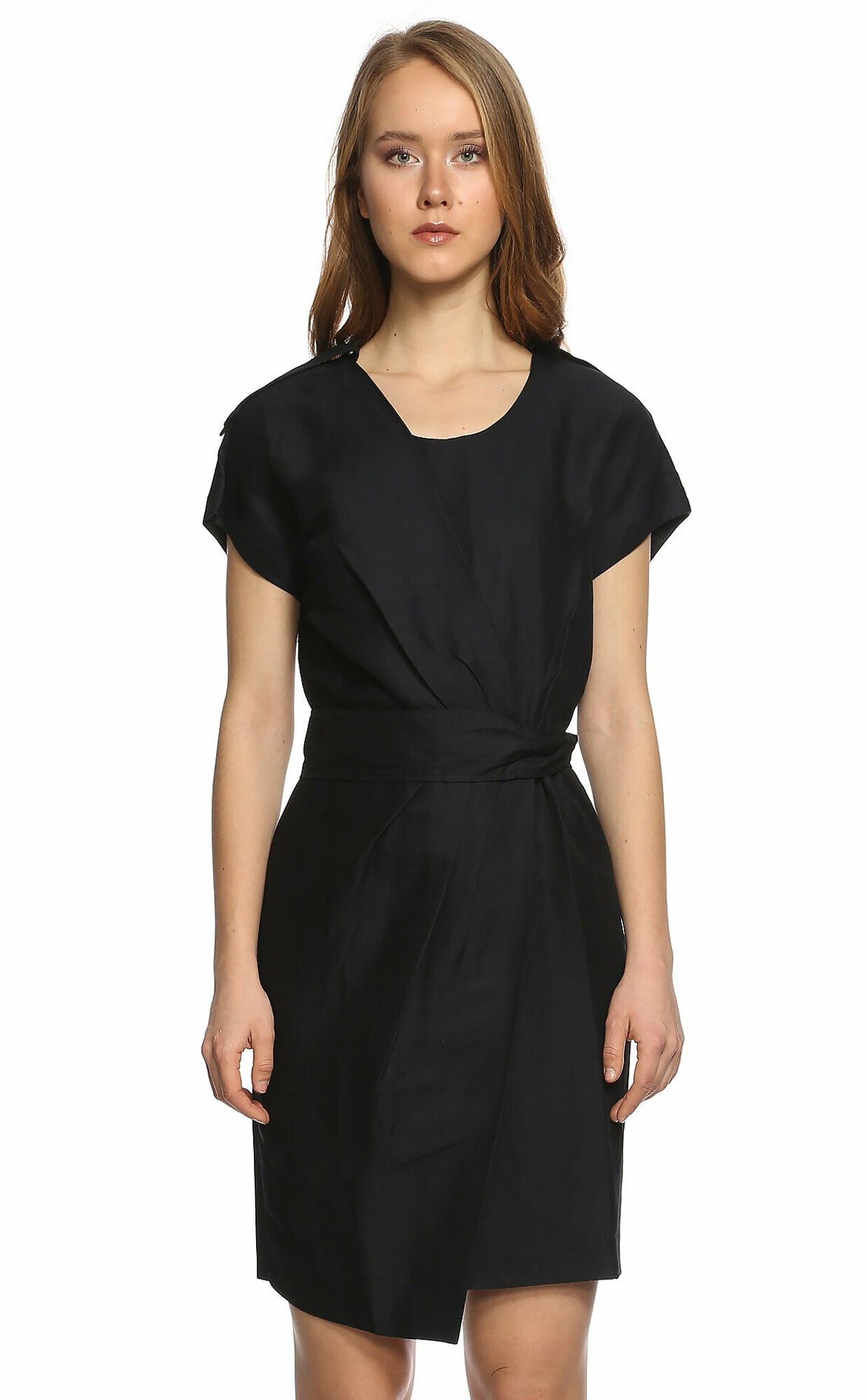 Viktor & Rolf VIKTOR & ROLF navy blue linen cotton sheath dress 6 42 Size M / US 6-8 / IT 42-44 - 2 Thumbnail