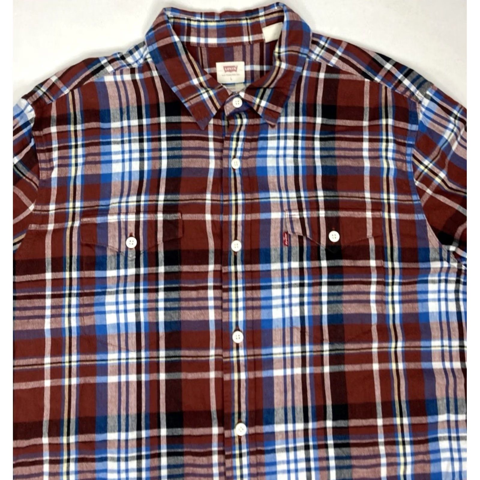Levi's Levi's Plaid Shirt Men L Long Sleeve Pockets Button-Up Casual Multicolor Colorful Cotton Size US L / EU 52-54 / 3 - 2 Thumbnail