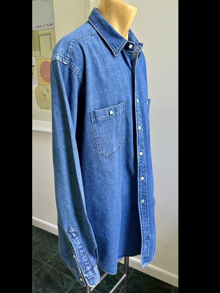 Polo Ralph Lauren VINTAGE 1990s POLO RALPH LAUREN COTTON HEAVY DENIM SHIRT XL Size US XL / EU 56 / 4 - 4 Thumbnail