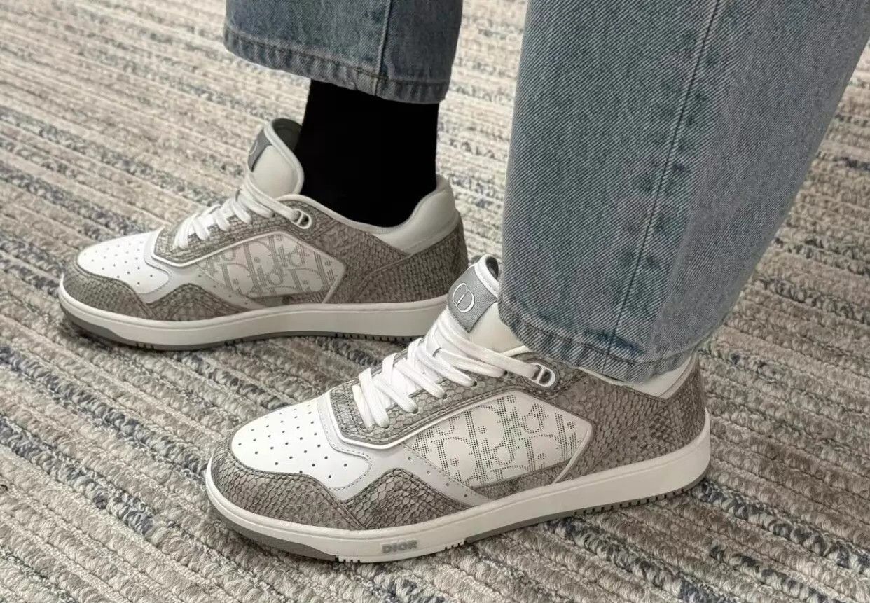 Dior Dior B23 Oblique snakeskin sneakers men's brown size 42 Size US 9 / EU 42 - 2 Thumbnail