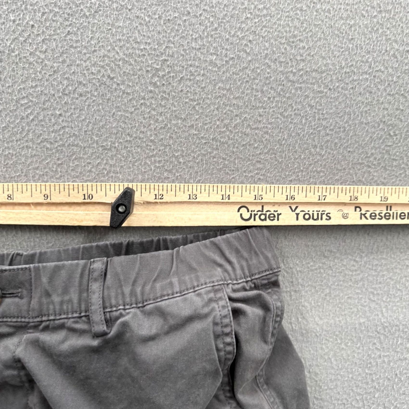 Vintage Bearbottom Pants Mens Large L 30 in Gray Jogger Elastic Waist Stretch Casual Slim Tapered Front Pockets Button Closure Size US 33 - 5 Thumbnail