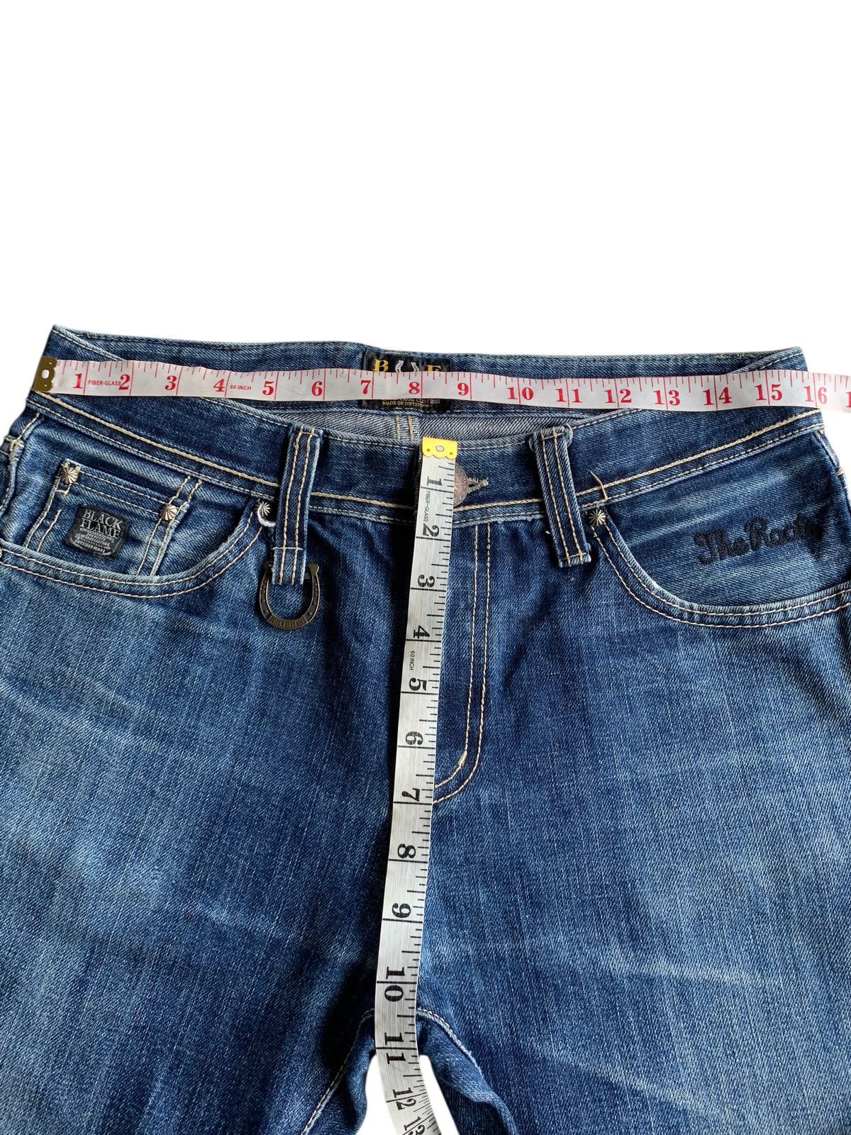 Other RARE BLACK FRAME SELVEDGE BUCKLE BACK FADED DISTRESSED DENIM Size US 32 / EU 48 - 23 Thumbnail