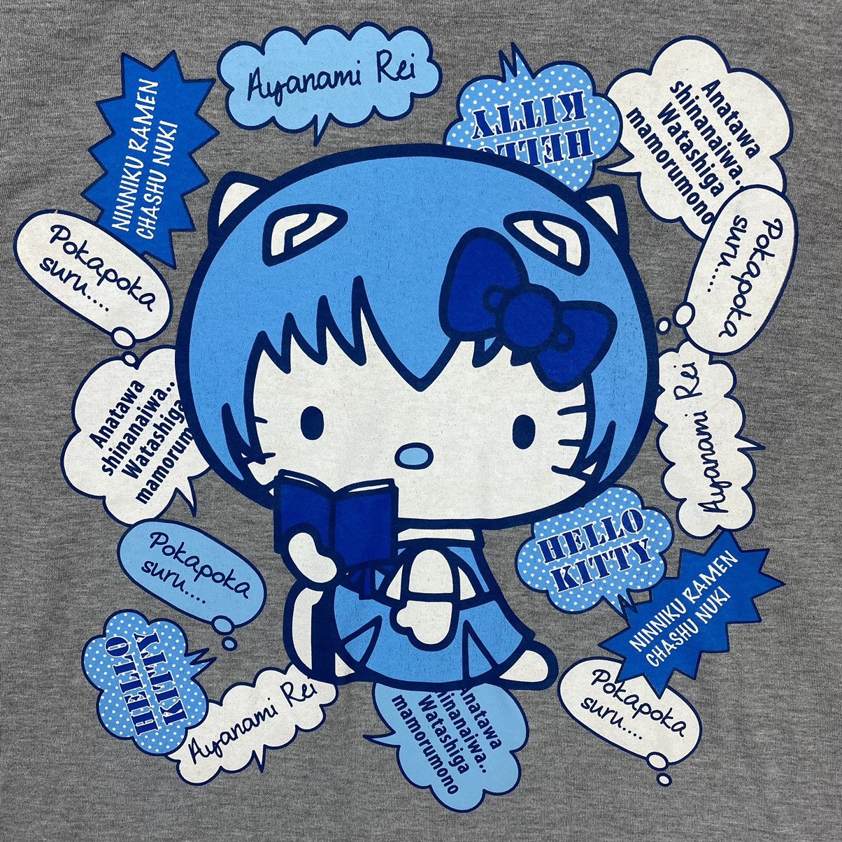 Anime × Cartoon Network × Japanese Brand HELLO KITTY EVANGELION REI & ASUKA ANIME COLLECTIBLE TEE Size US M / EU 48-50 / 2 - 3 Thumbnail