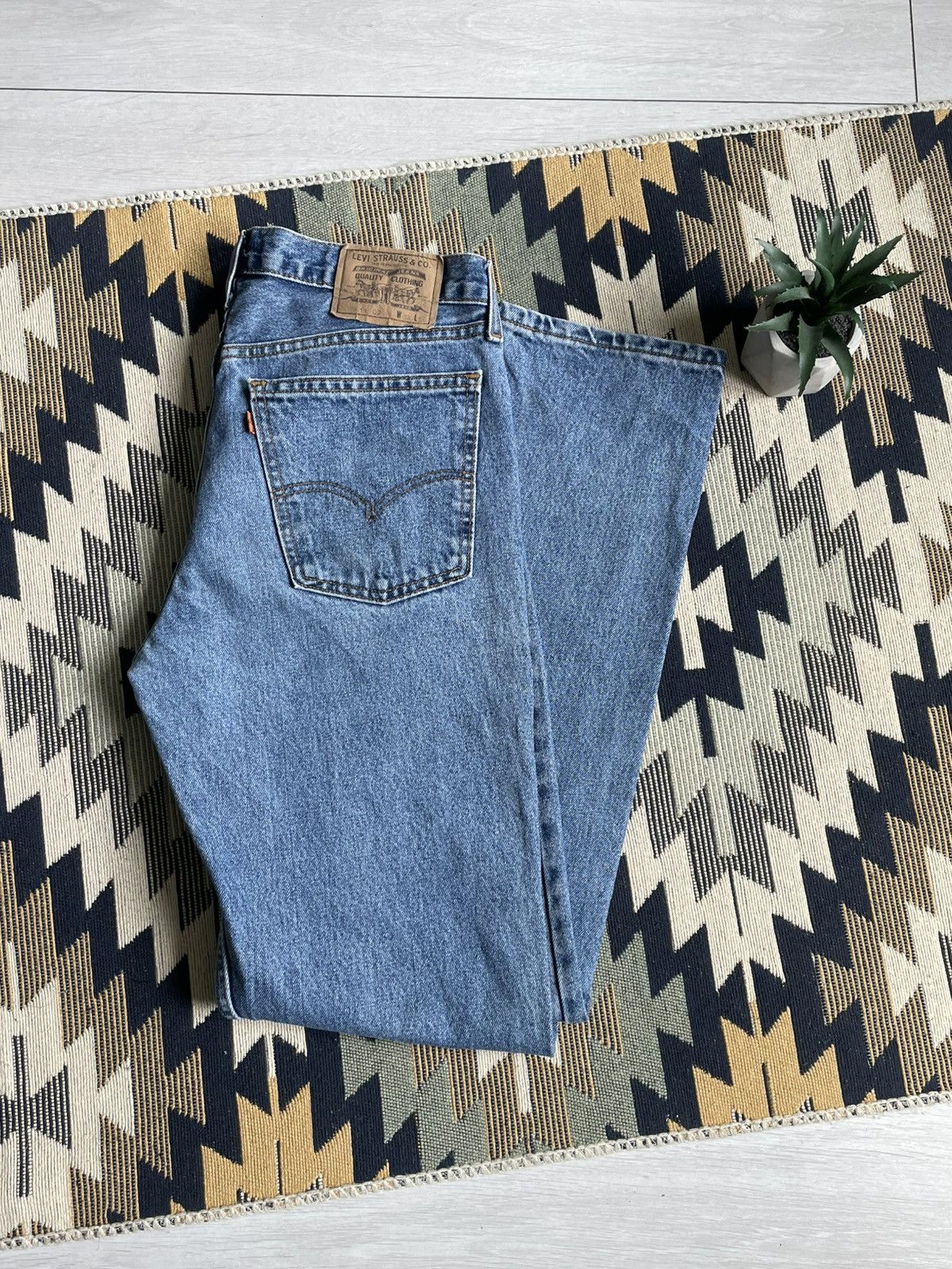 Levi's × Vintage Vintage Levi’s 511 Orange Tab Denim Blue Jeans Size US 34 / EU 50 - 9 Thumbnail