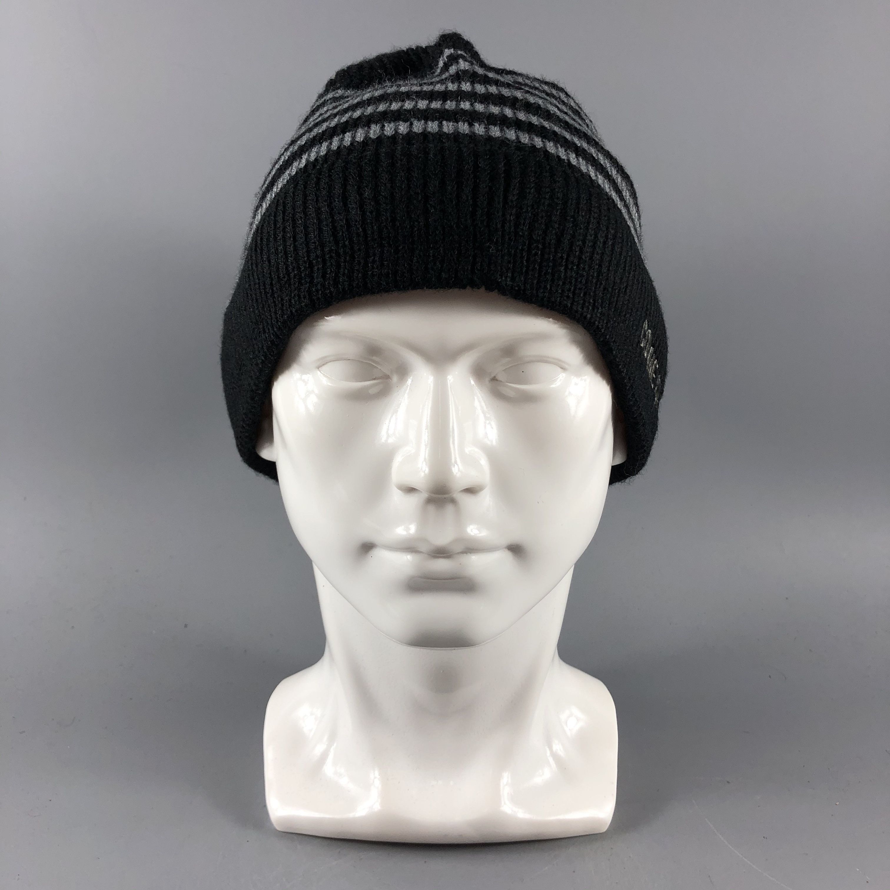 image of Comme Ca Ism Hats Stripe Beanie Knit Snow Hat Snow Cap B792, Men's