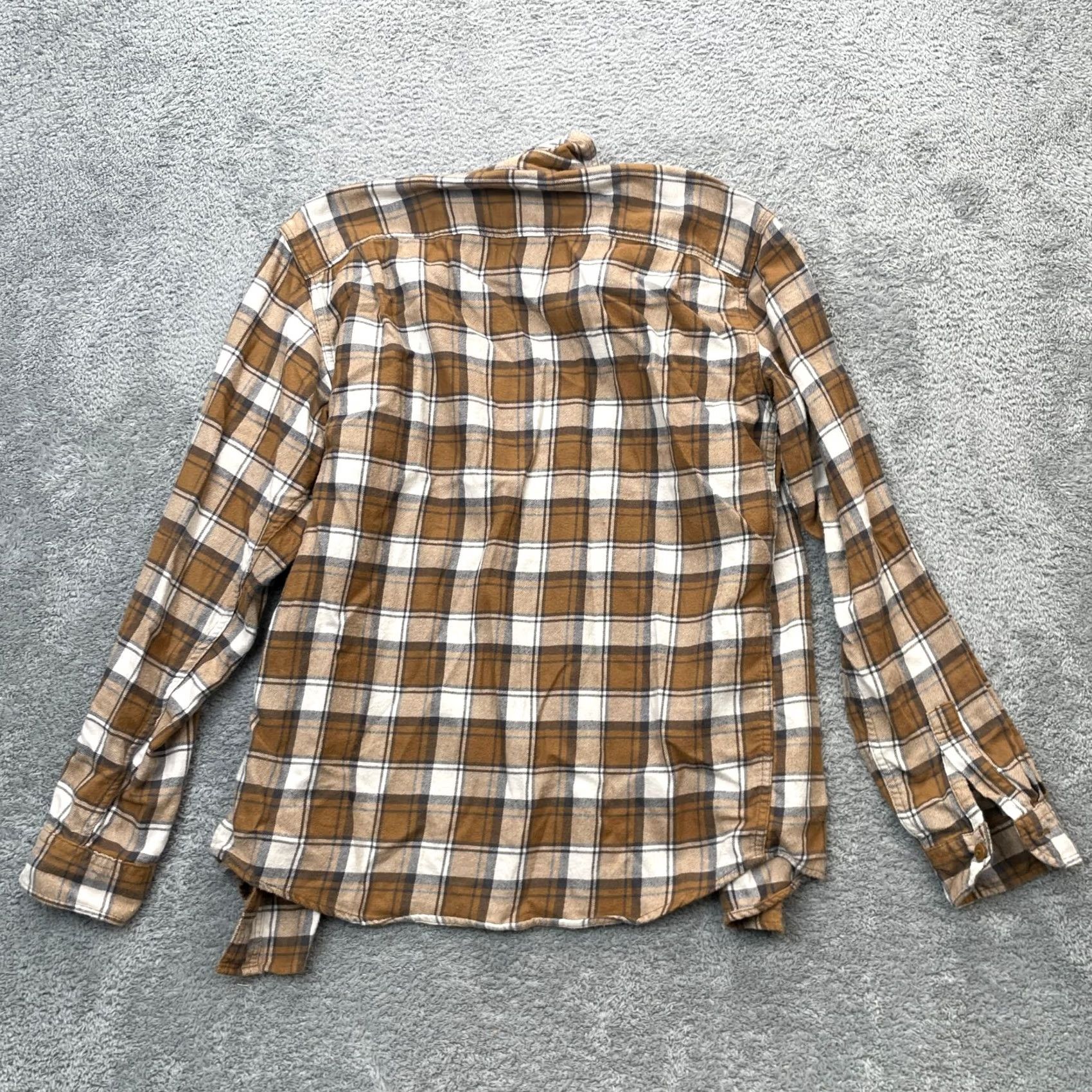 Uniqlo Uniqlo Shirt Mens Brown Plaid Flannel Button Front Long Sleeve Cotton Brushed XS Size US XS / EU 42 / 0 - 6 Thumbnail