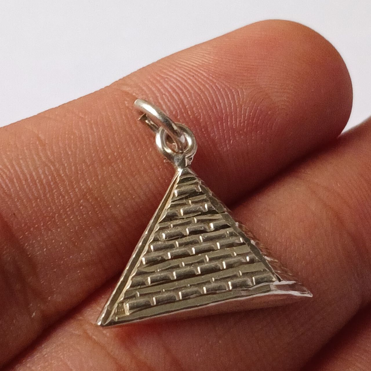 Sterling Silver 925 Silver Pyramid Pendant – Egyptian Style Pharaoh Size ONE SIZE - 4 Thumbnail