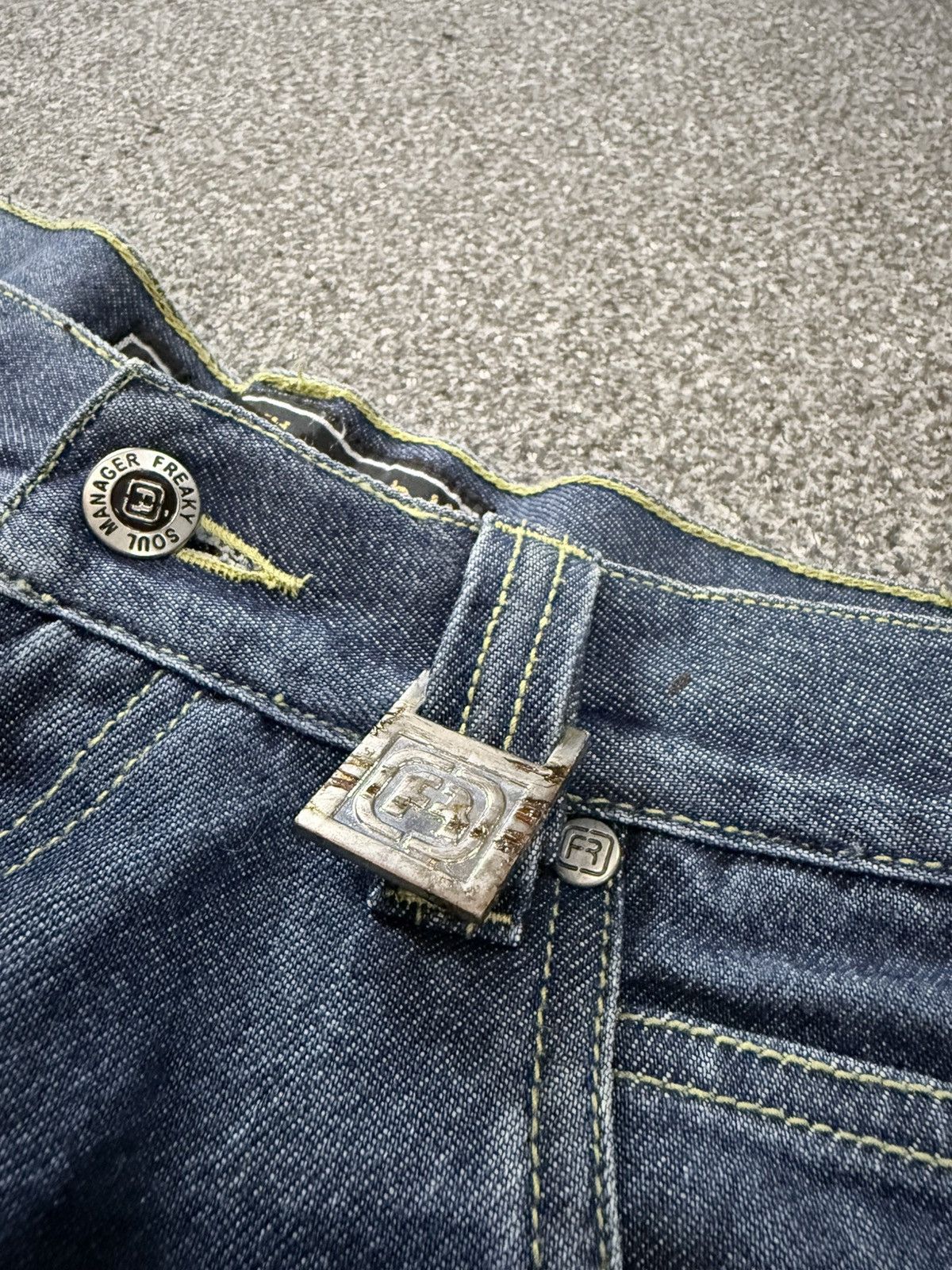 Hypebeast Archive ‼️ Baggy Frerky Soul Massive y2k Heavy Denim Jeans Size US 34 / EU 50 - 19 Thumbnail